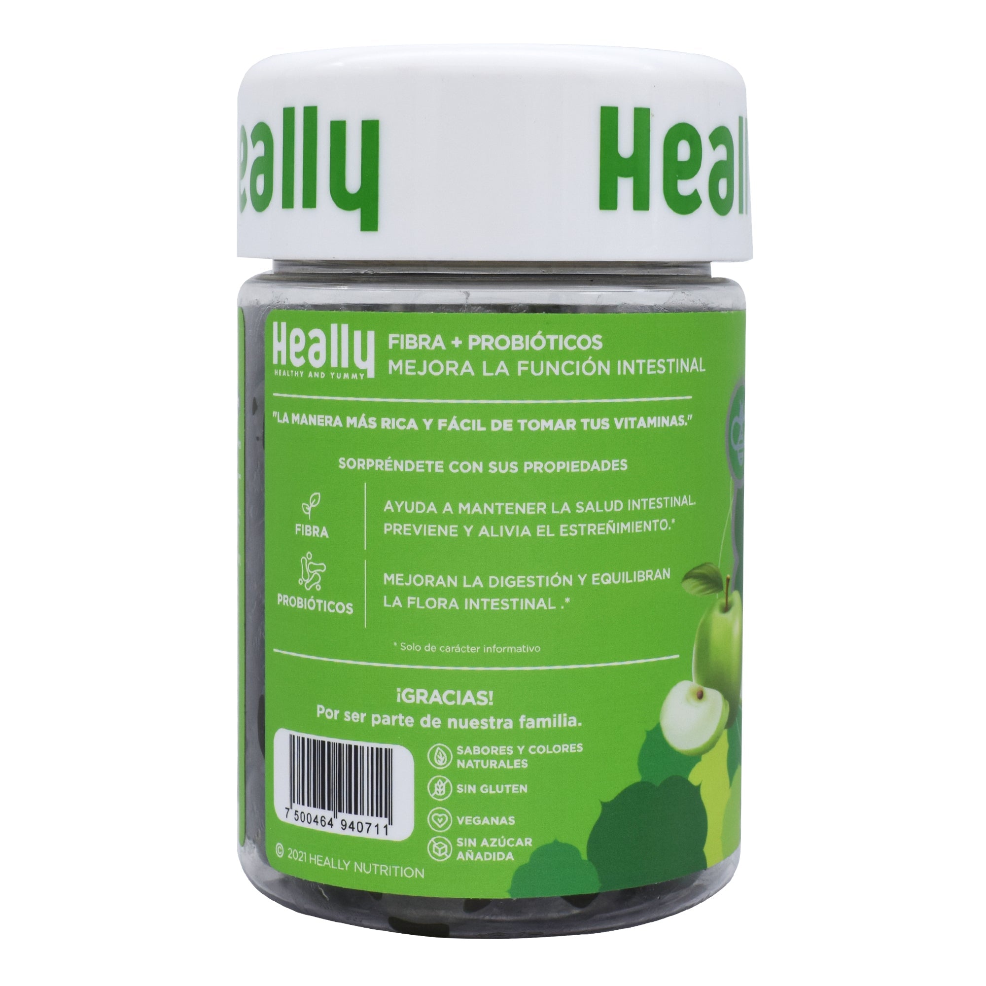 Fibra Mas Probioticos Manzana Kiwi 72 Gomitas