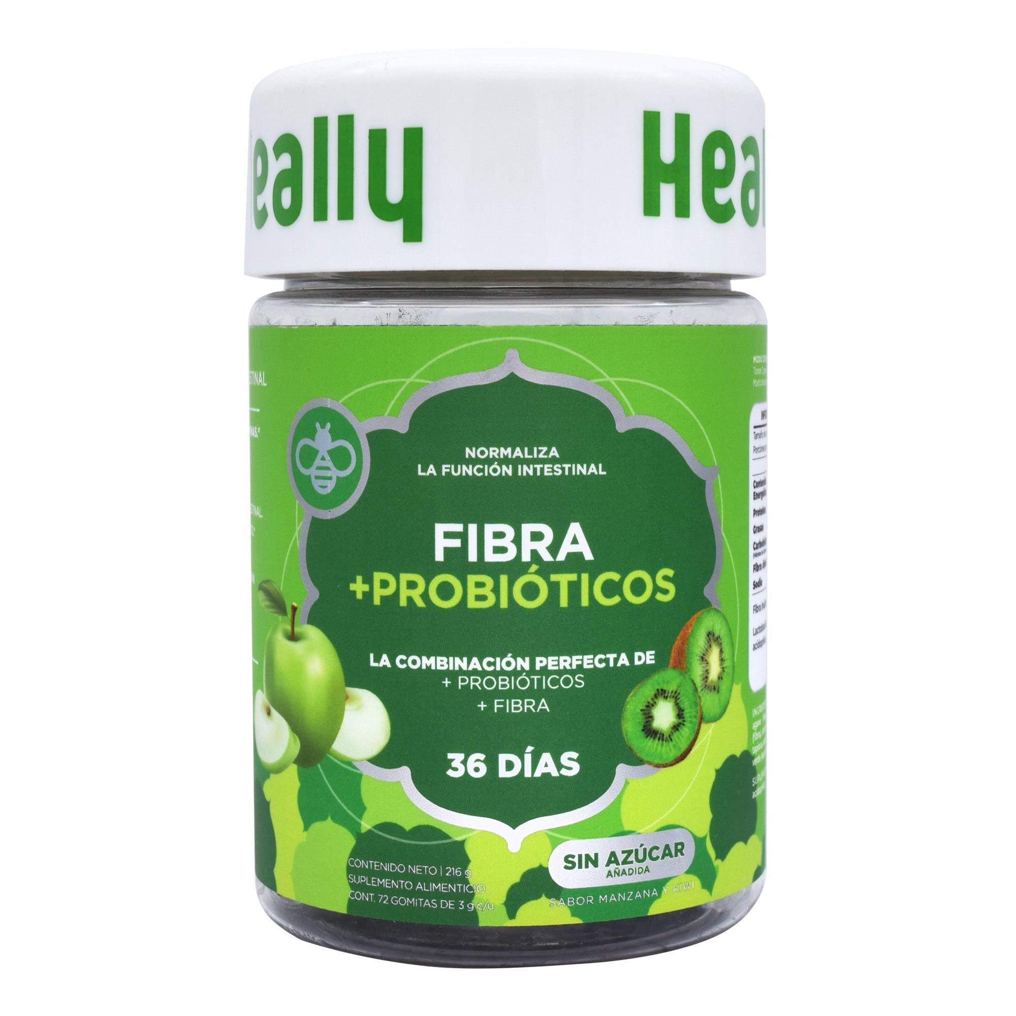 Fibra Mas Probioticos Manzana Kiwi 72 Gomitas