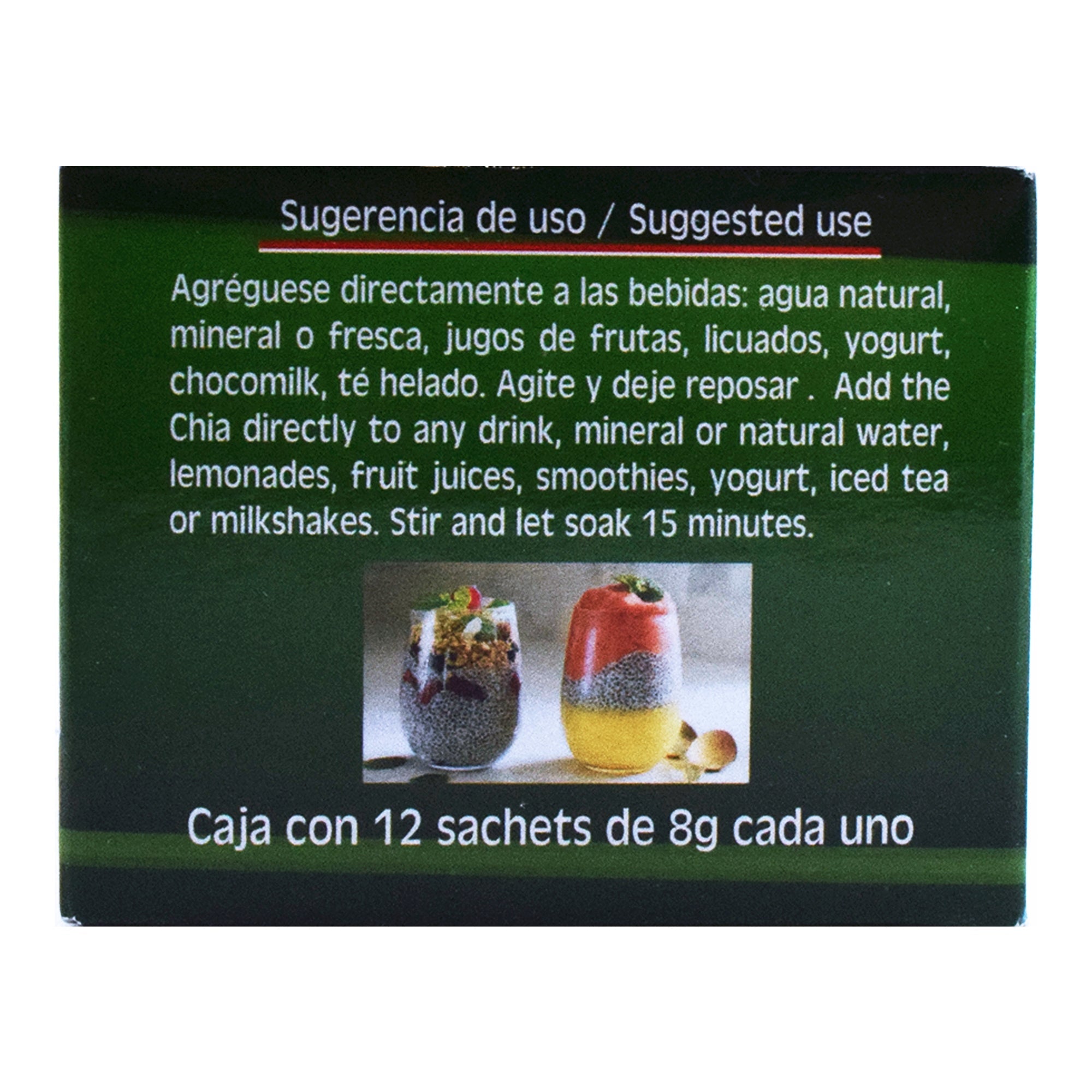 Semilla De Chia En Sachet 96 G (Paquete 12)