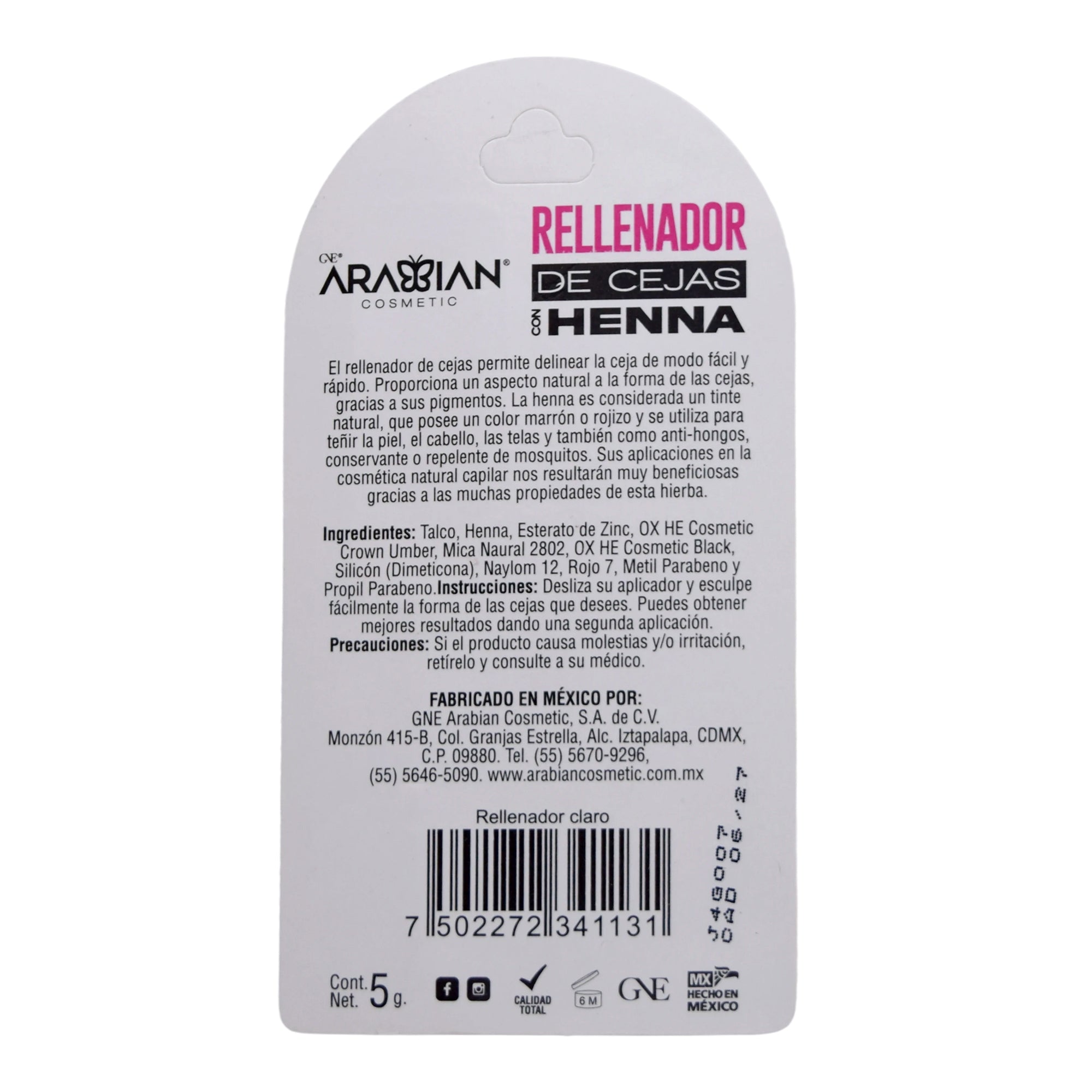 Rellenador De Cejas Henna Claro 5 G