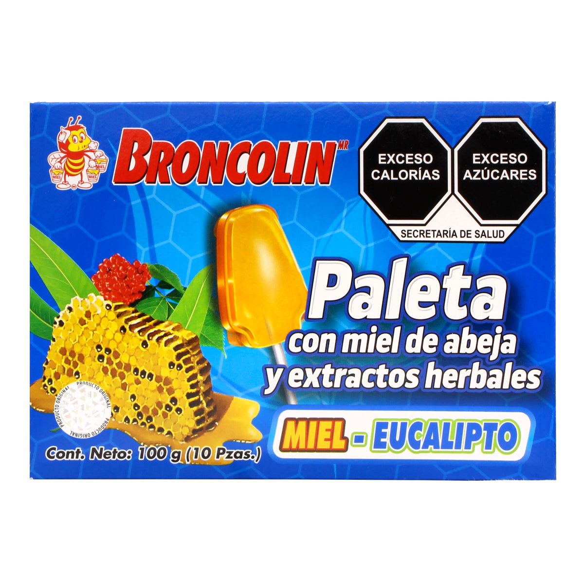 Paleta Miel Extractos Herbales Ecualipto 100 G
