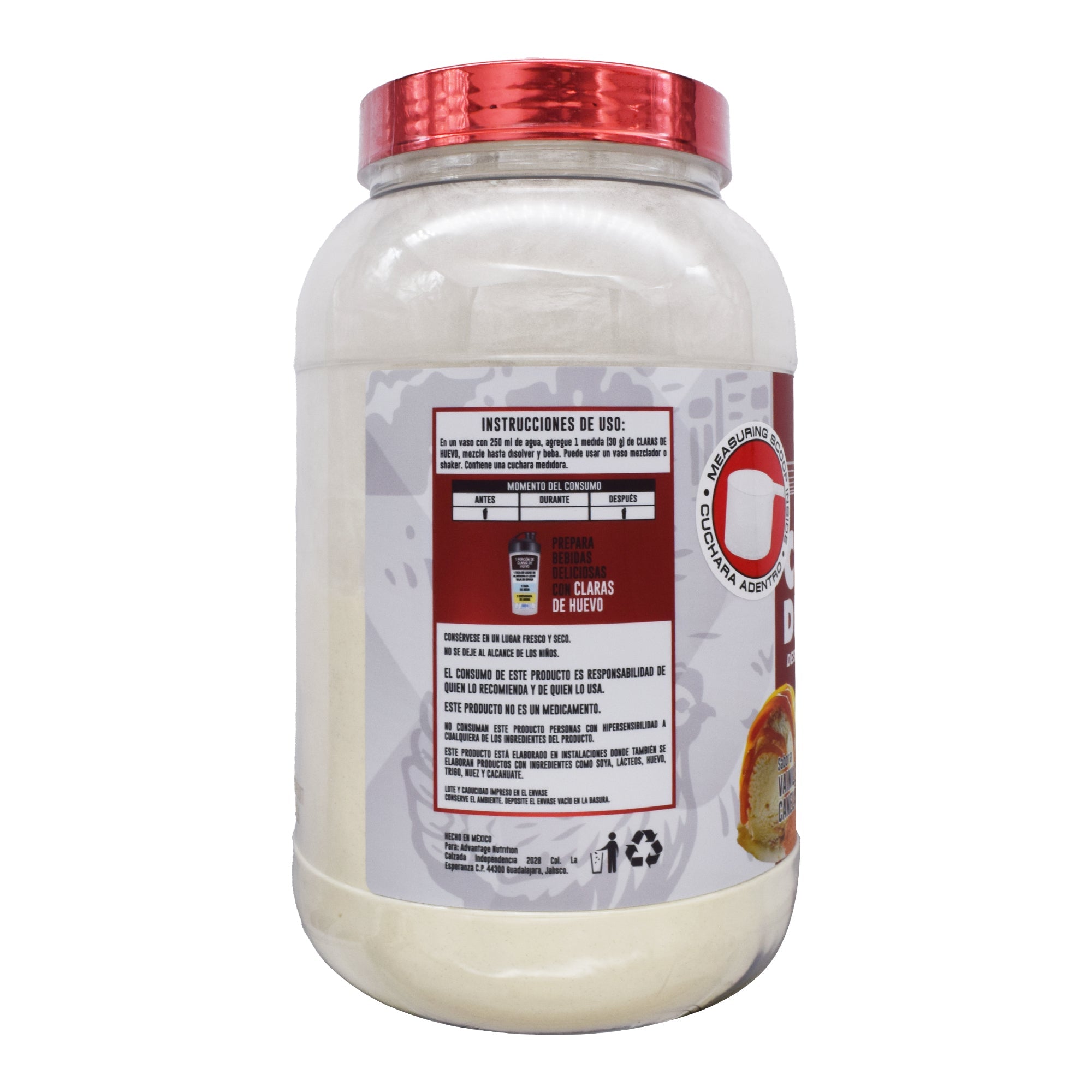 Claras De Huevo Deshidratadas Vainilla Canela 900 G