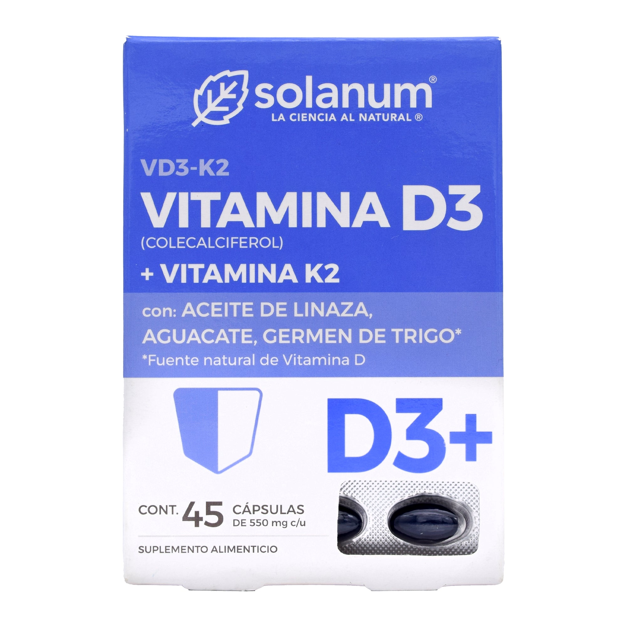 Vitamina D Con Aceite De Linaza 45 Cap