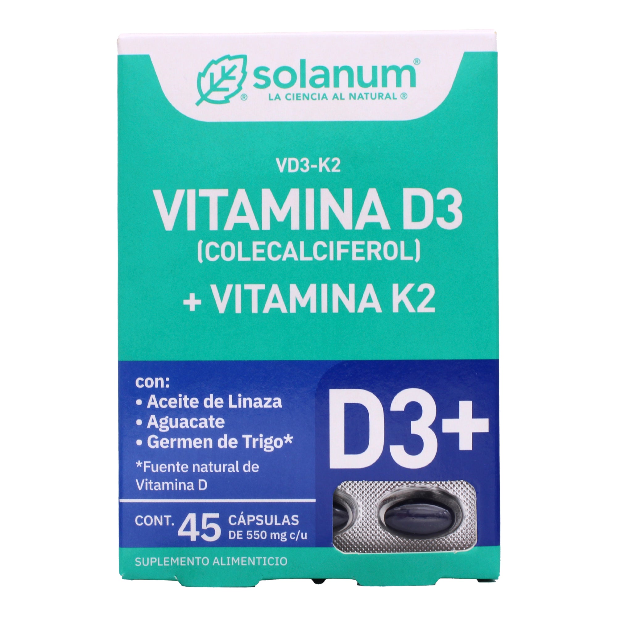 Vitamina D Con Aceite De Linaza 45 Cap