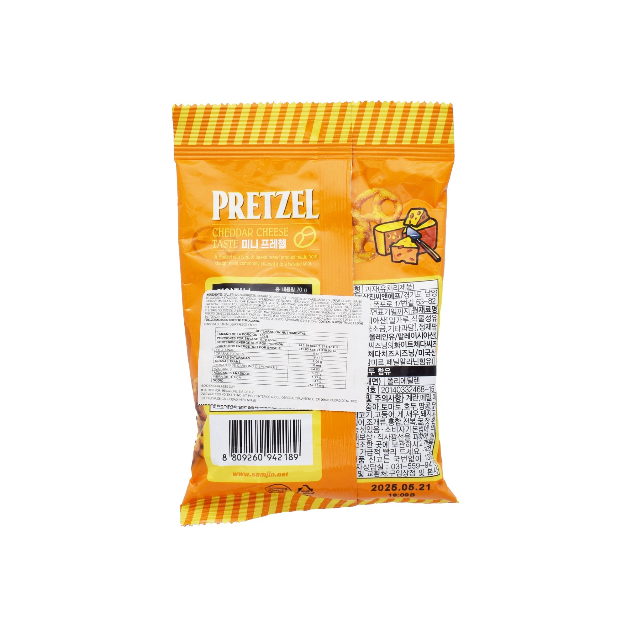 Pretzel Queso Cheddar 70 G