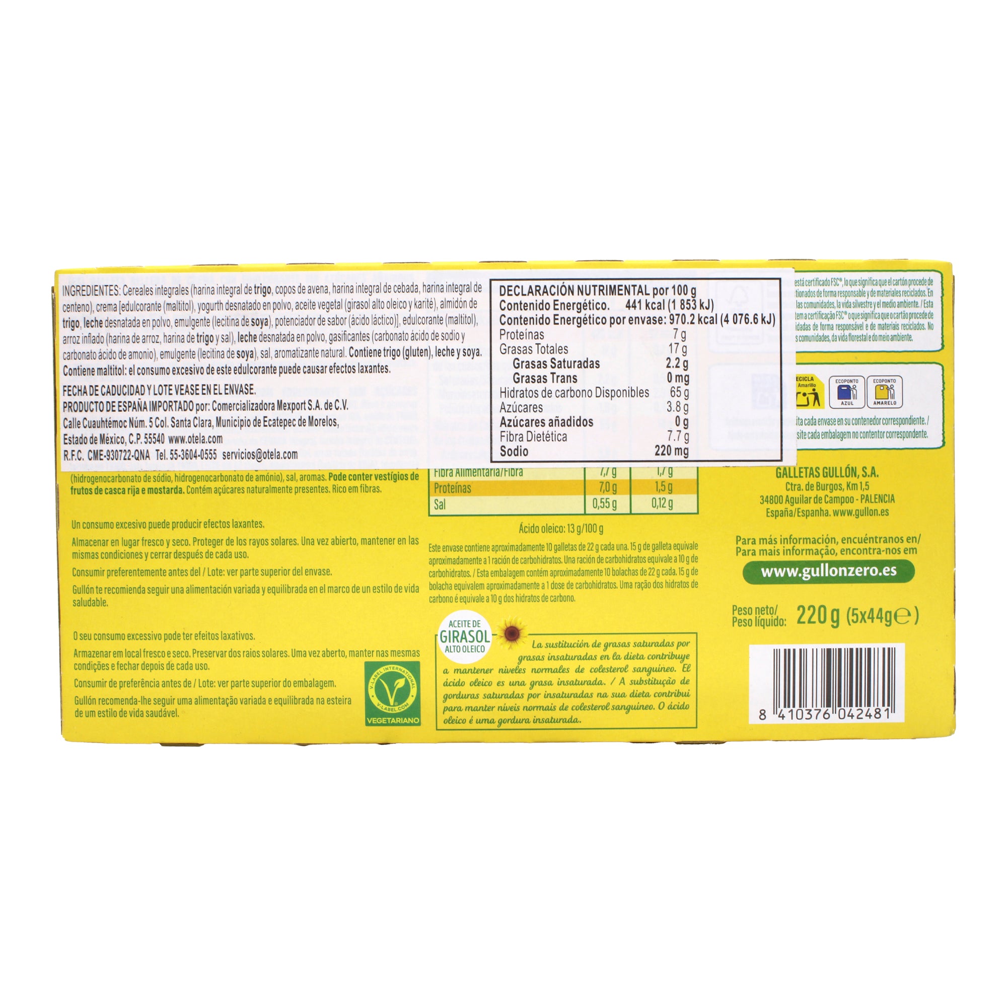 Galleta Sandwich Yogur 220 G