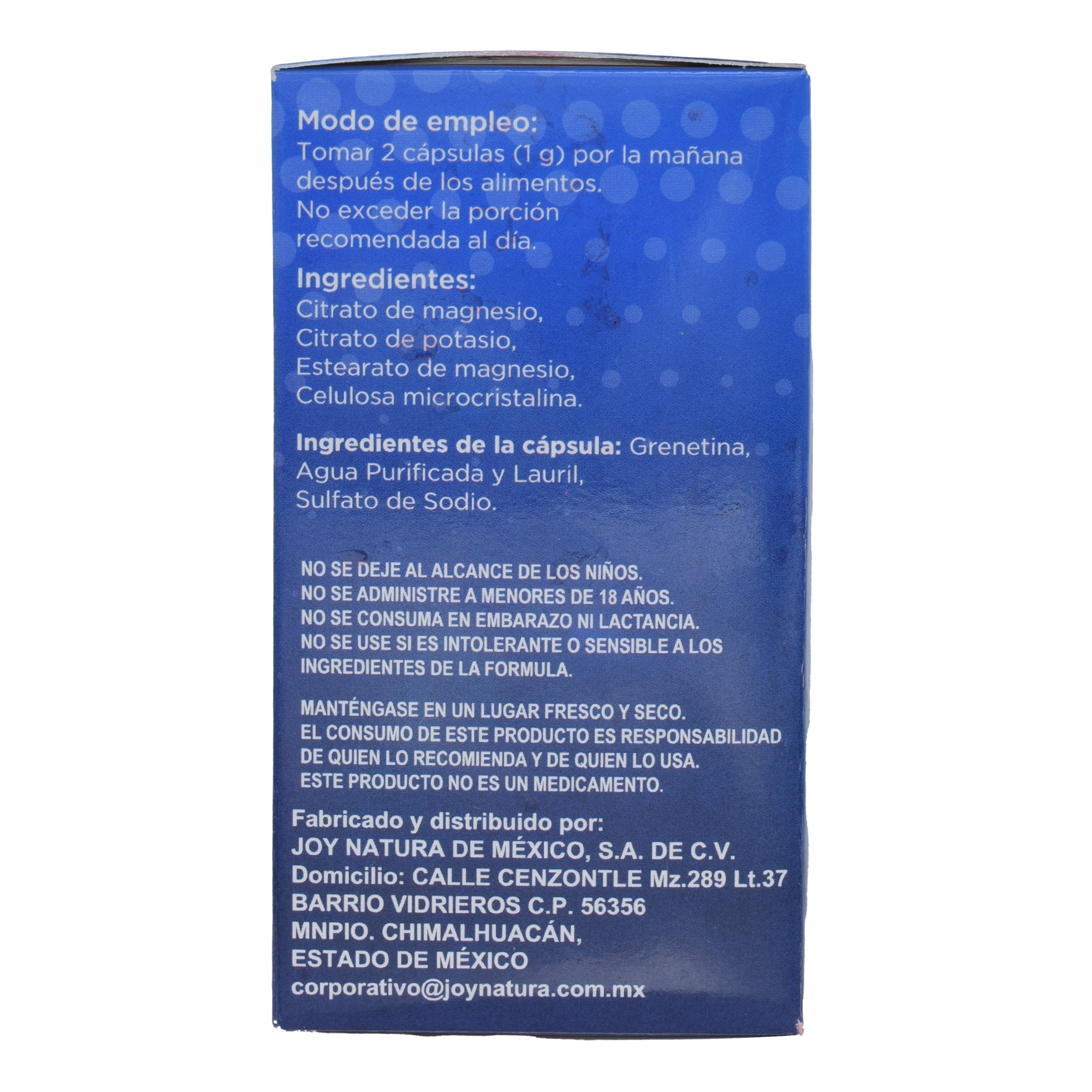 Citrato De Magnesio Y Potasio 60 Cap