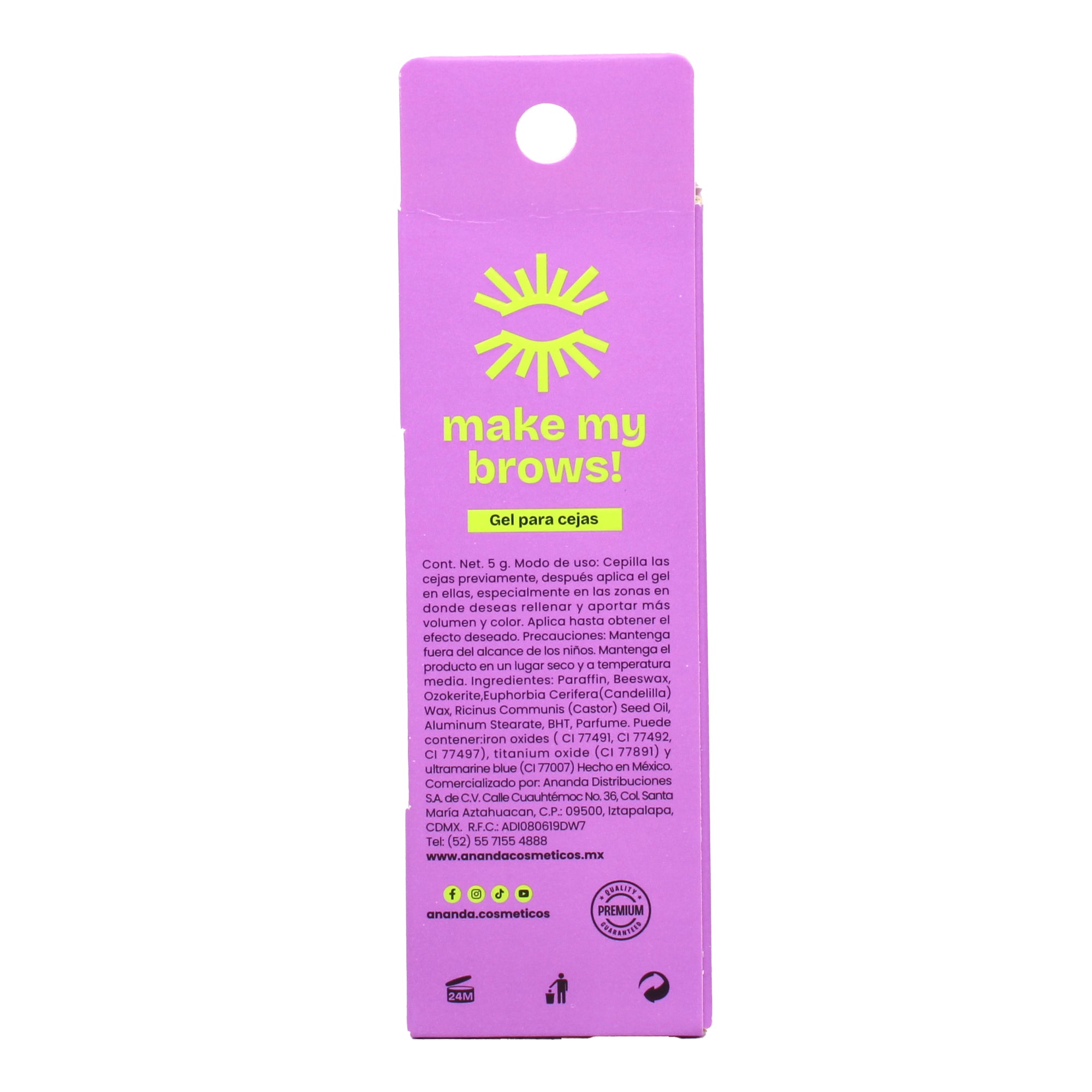 Gel Para Cejas Café Claro 5 G