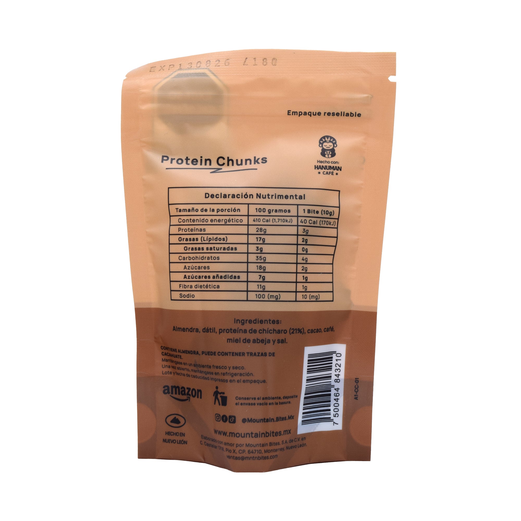 Chunks Con Proteina Coffee Y Chocolate 60 G