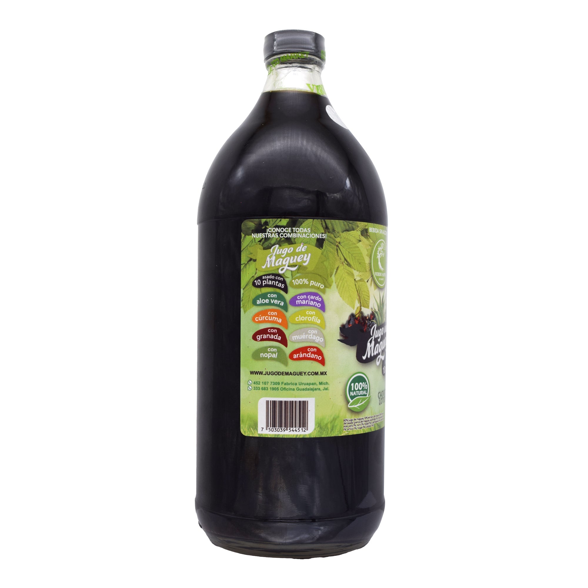 Jugo De Maguey Asado Con 10 Plantas 1 L
