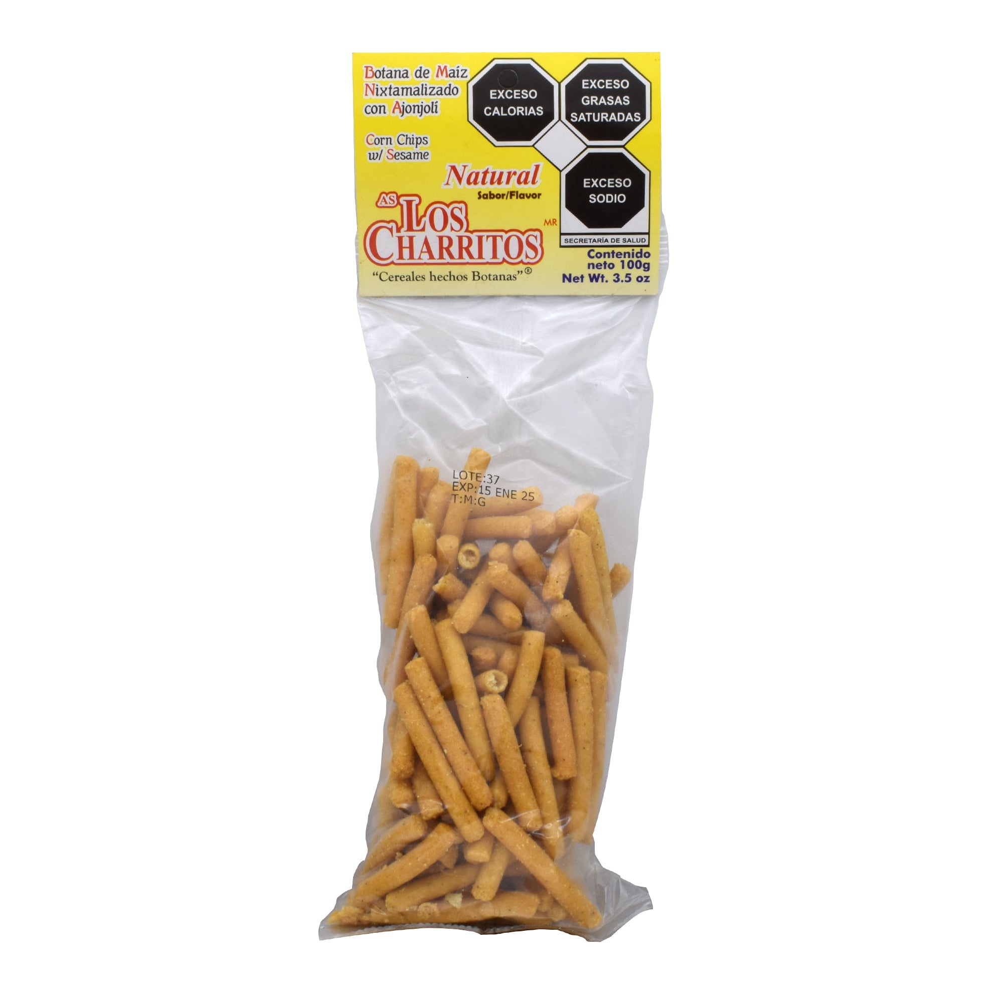 Churritos De Maiz Naturales 100 G (Caja 15)