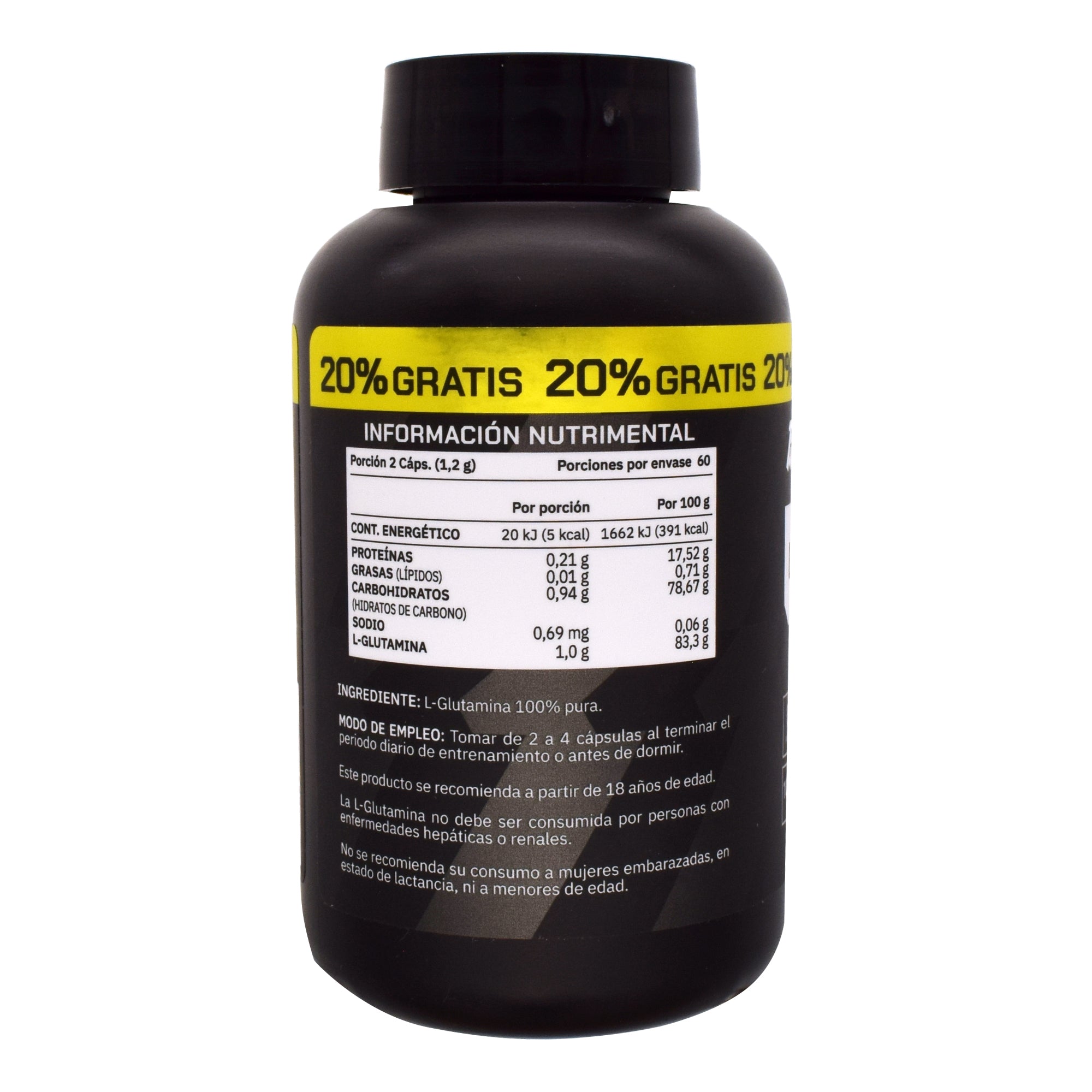 L Glutamina 100 Cap Y 20 Cap Gratis