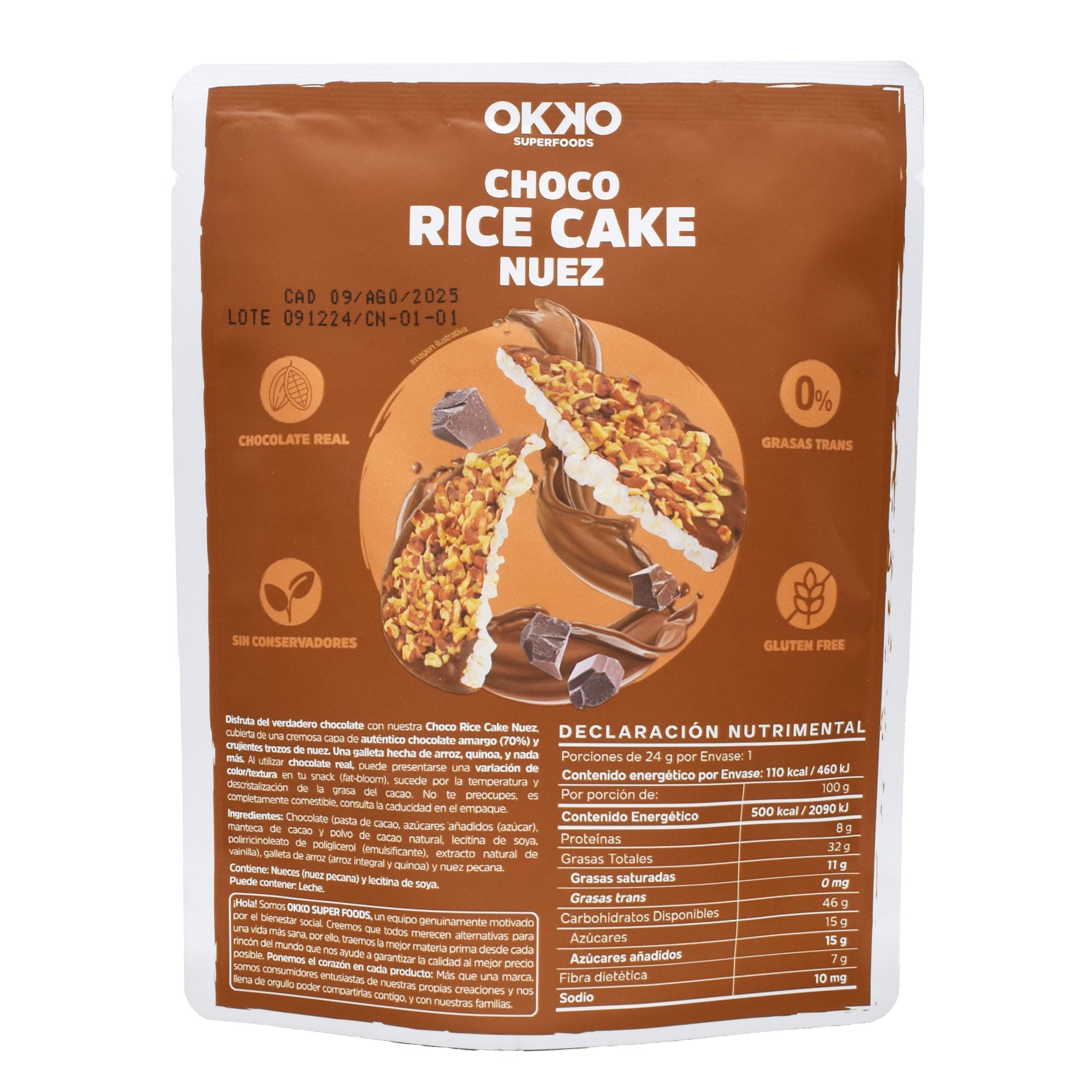 Galleta De Arroz Sab Chocolate Y Nuez 28 G
