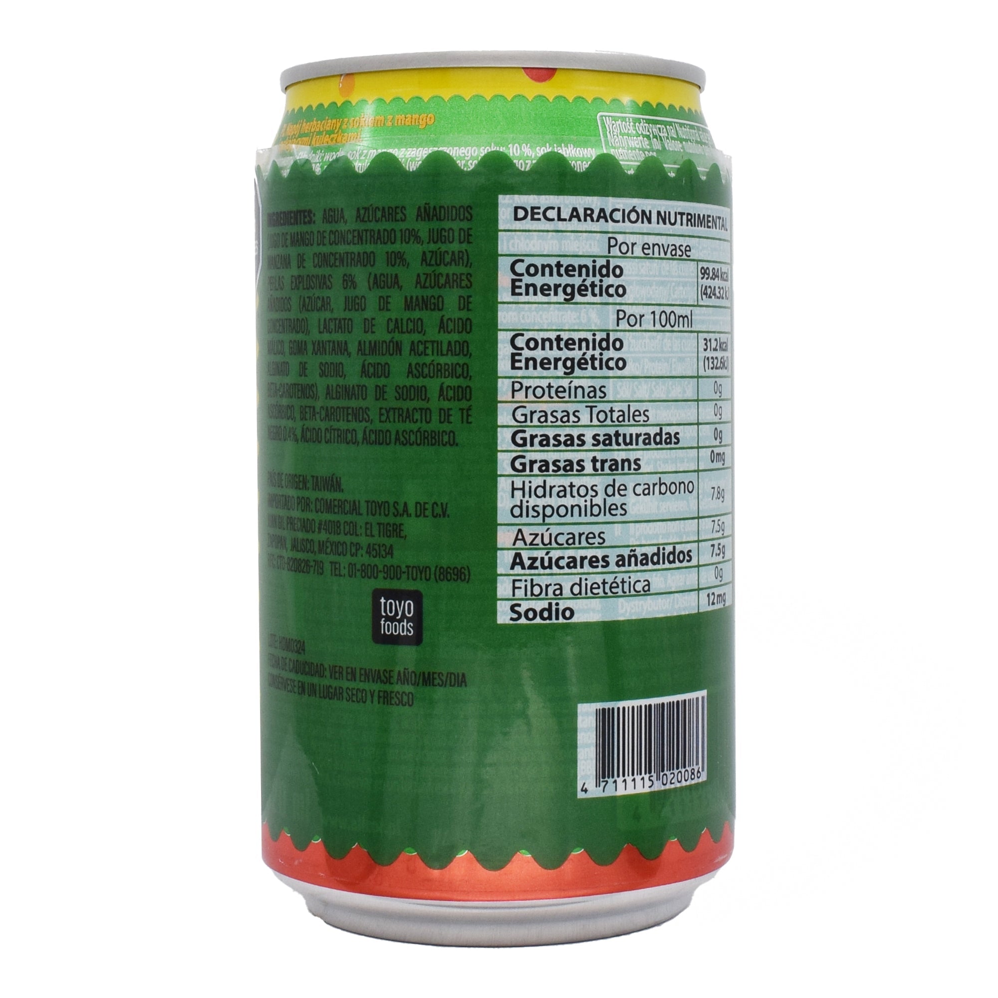 Bebida Bubble Tea Manzana Mango 320 Ml