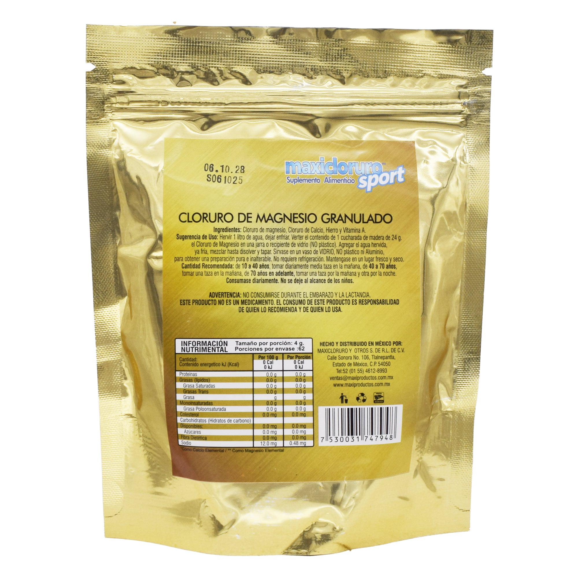 Cloruro De Magnesio Sport 250 G