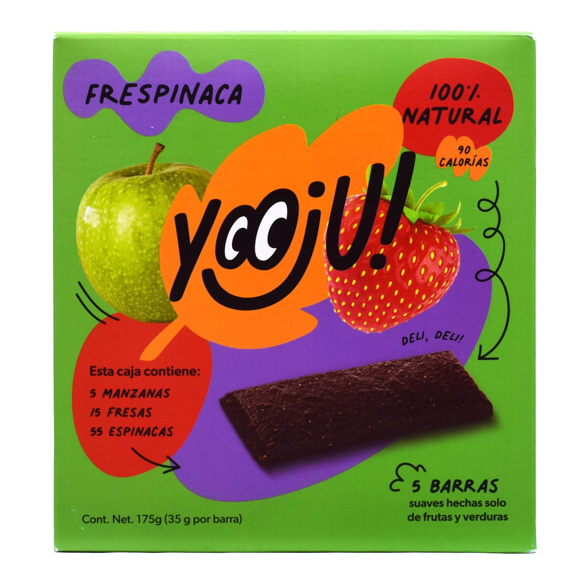 Barra Manzana Fresa Espinaca 35 G (PAQUETE 5)