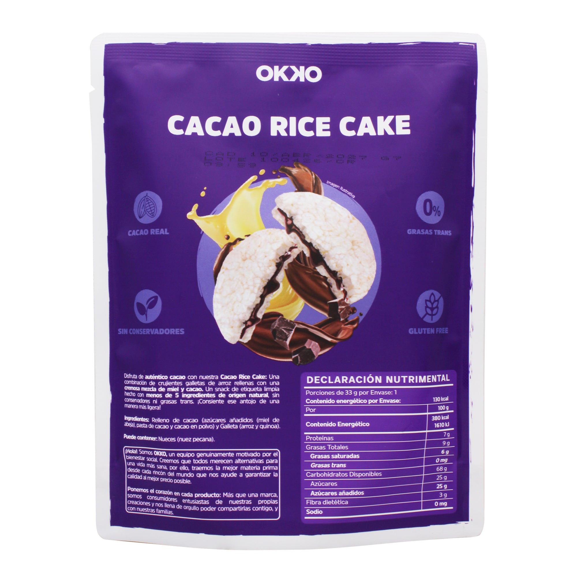 Cocoa Rice Cakes 33 G