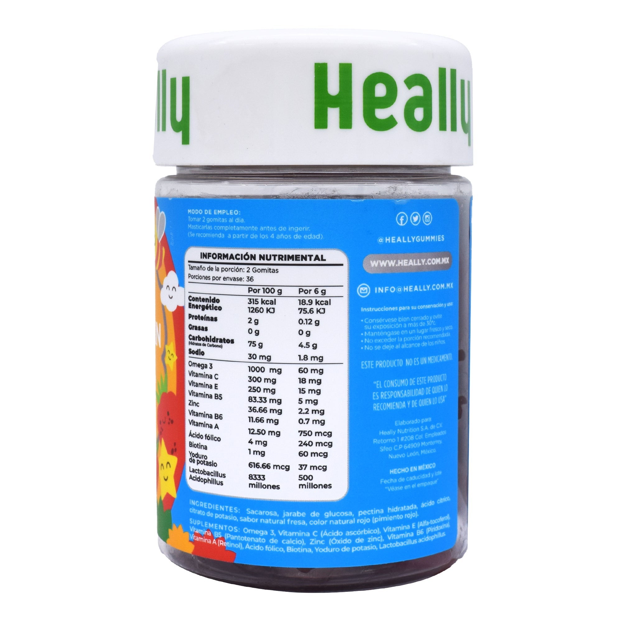 Multivitaminico Para Niño Mas Probioticos Fresa 72 Gomitas