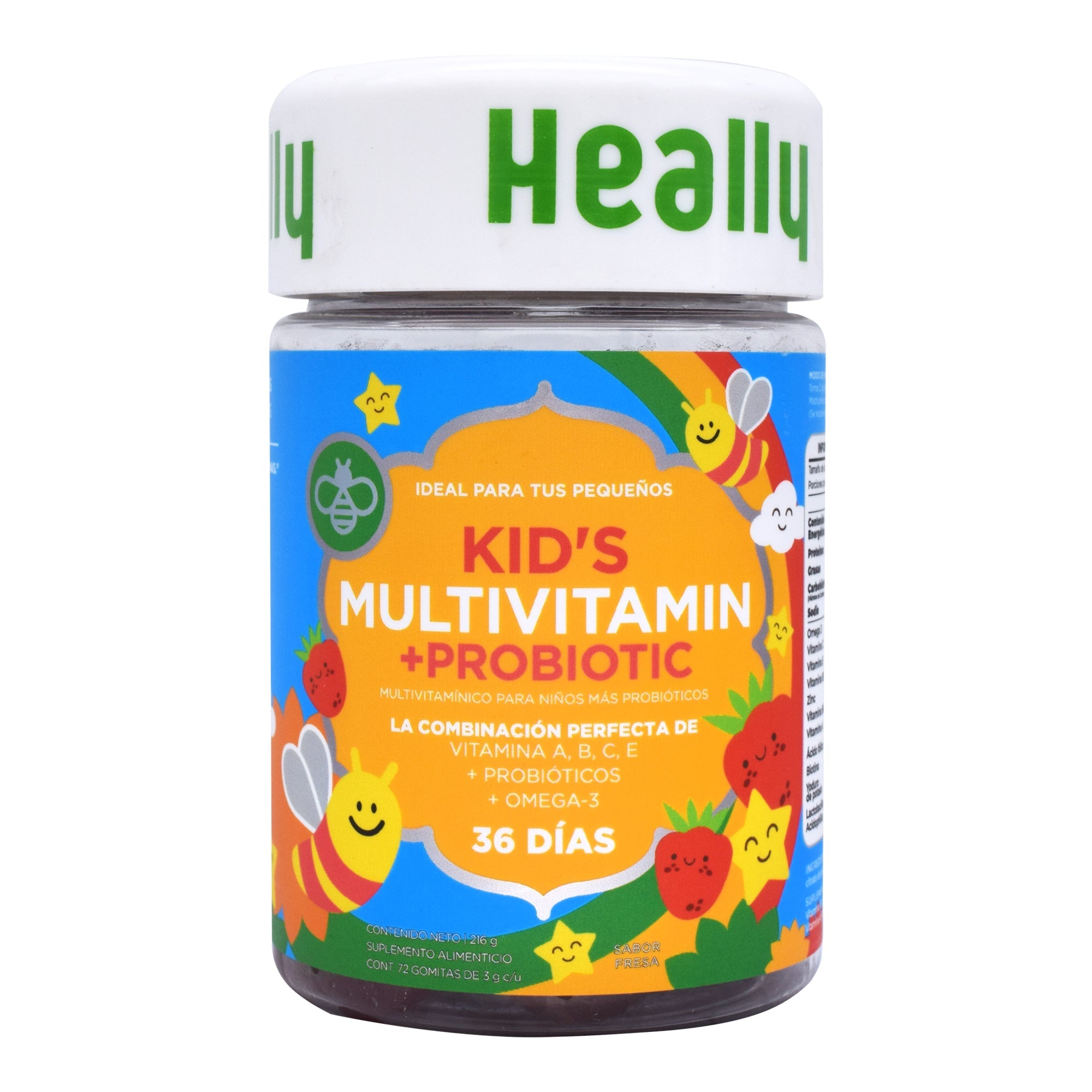 Multivitaminico Para Niño Mas Probioticos Fresa 72 Gomitas