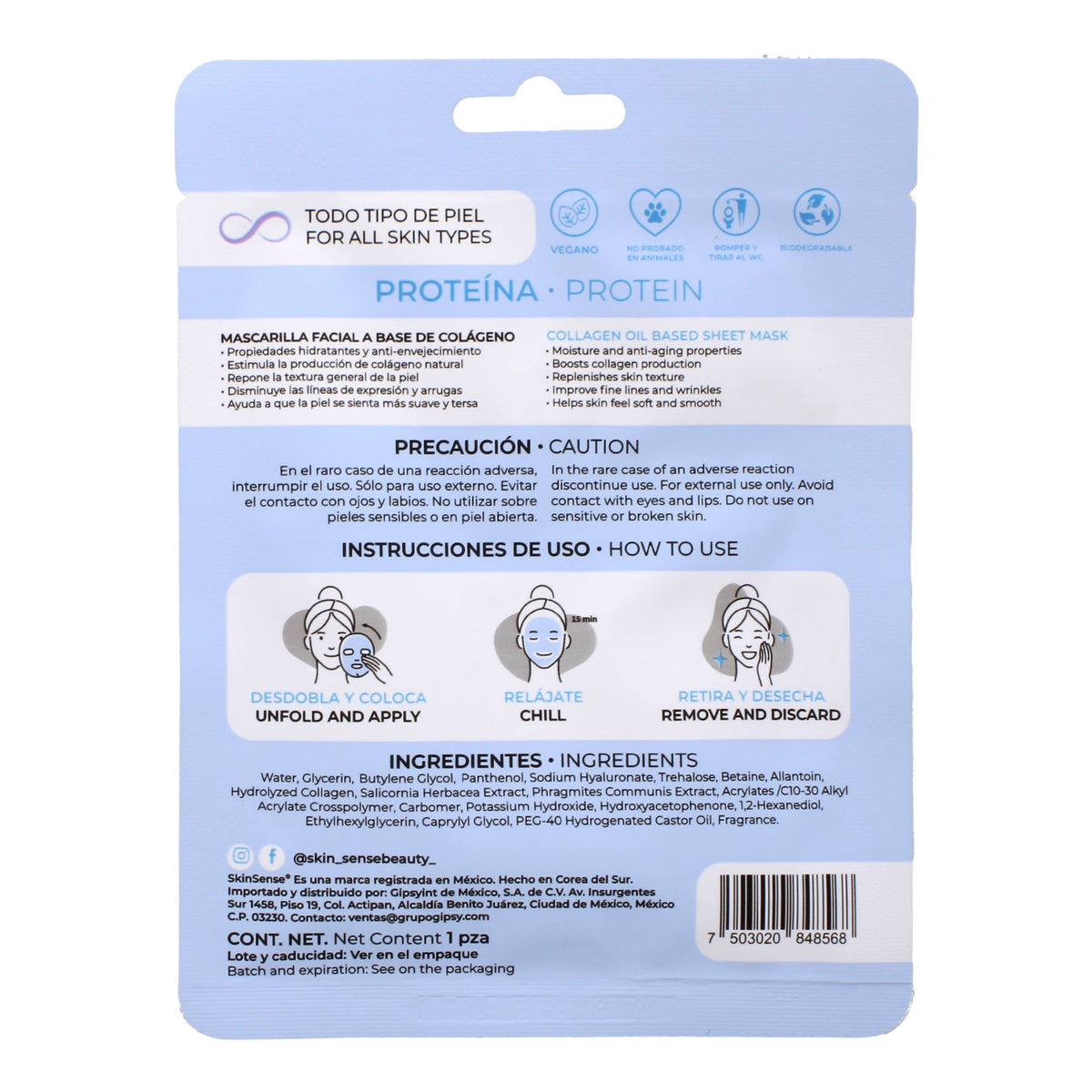 Mascarilla Facial Colageno 25 G