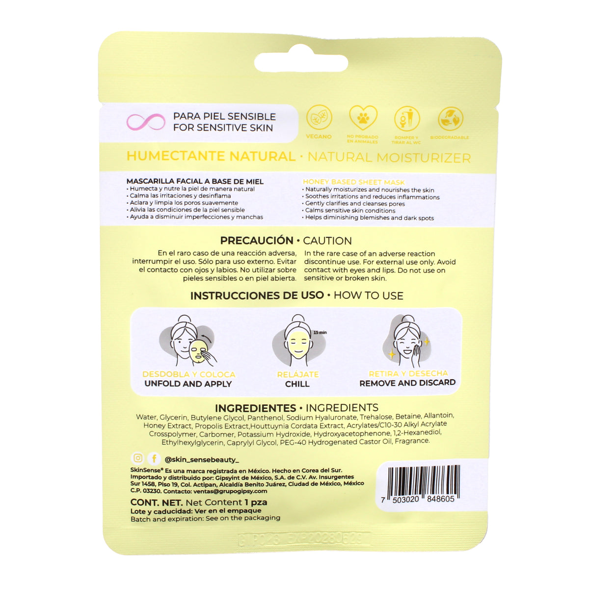 Mascarilla Facial Miel 25 G