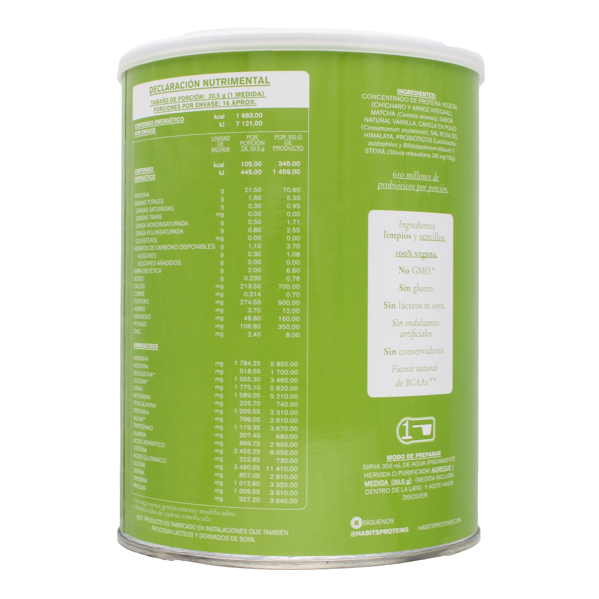 Proteina Matcha Vanilla 488 G