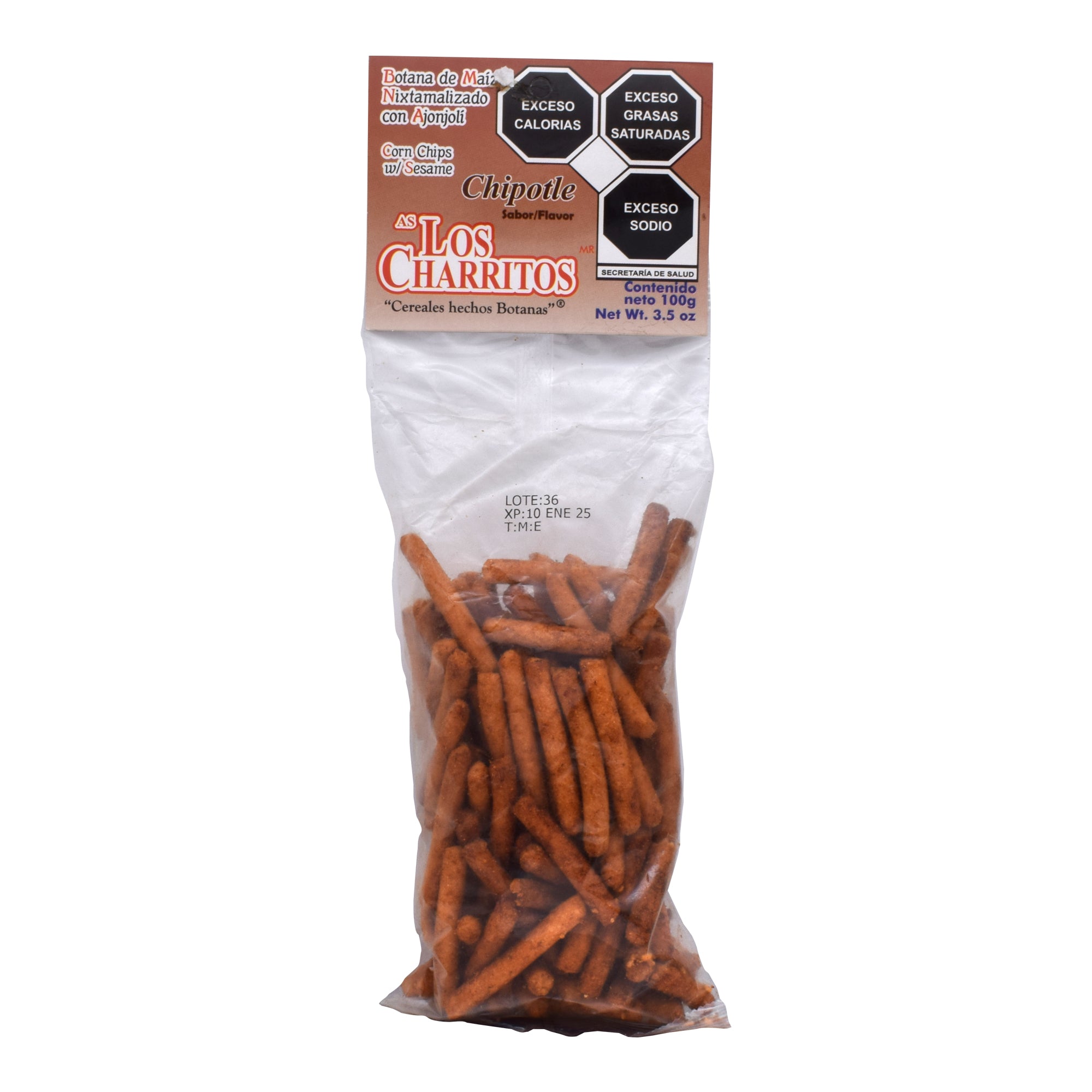 Churritos De Ajonjoli Sab Chipotle 100 G (Caja 15)