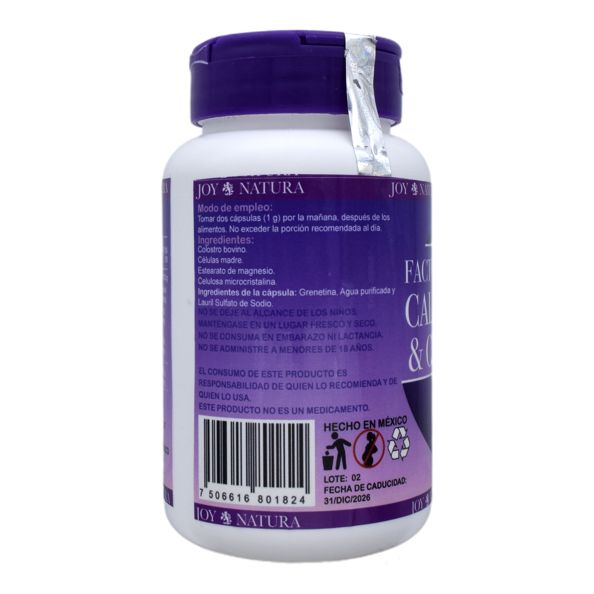 Factor De Transferencia Calostro Bovino Y Celulas Madre 60 Cap