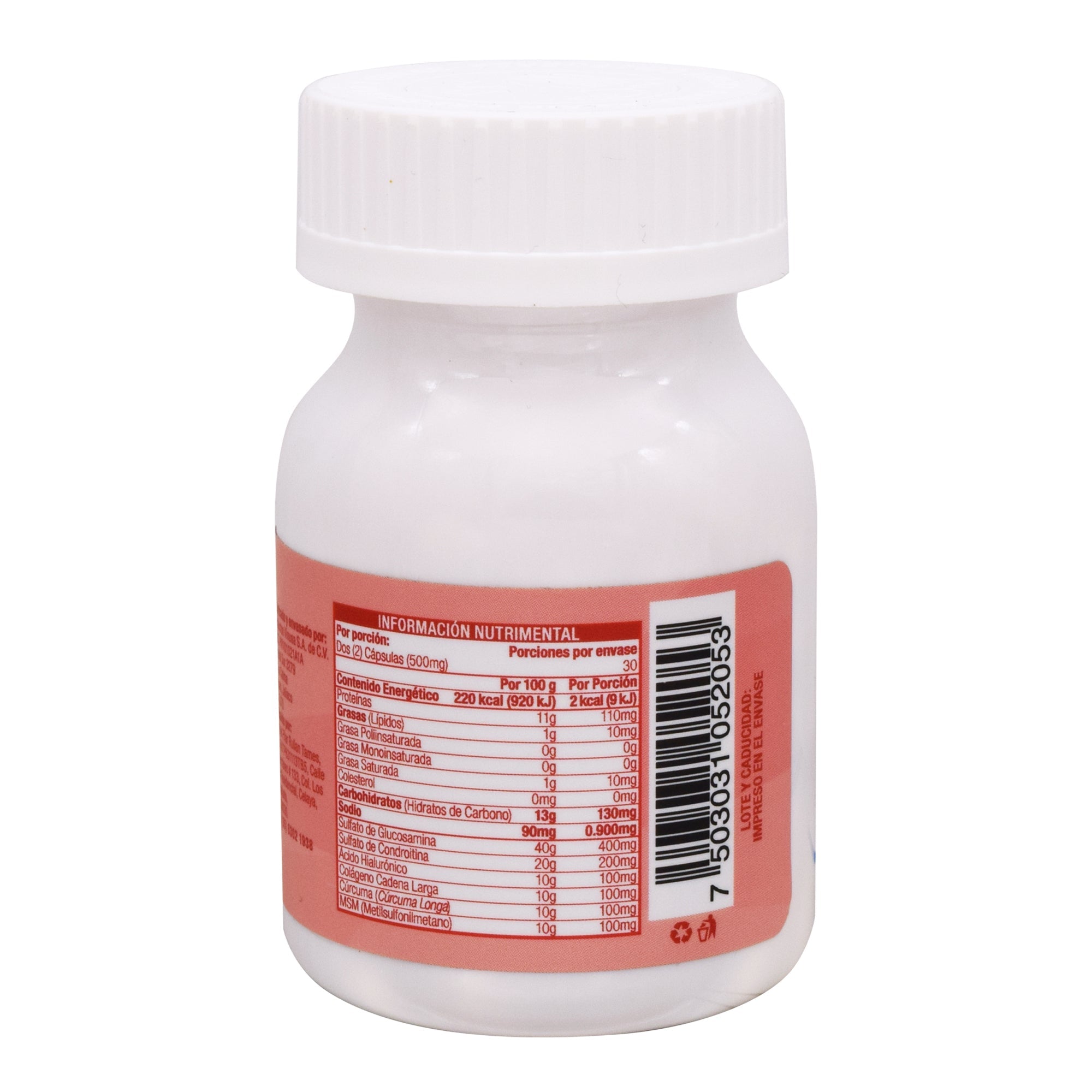 Glucosamina Condroitina Curcuma Msm 60 Cap