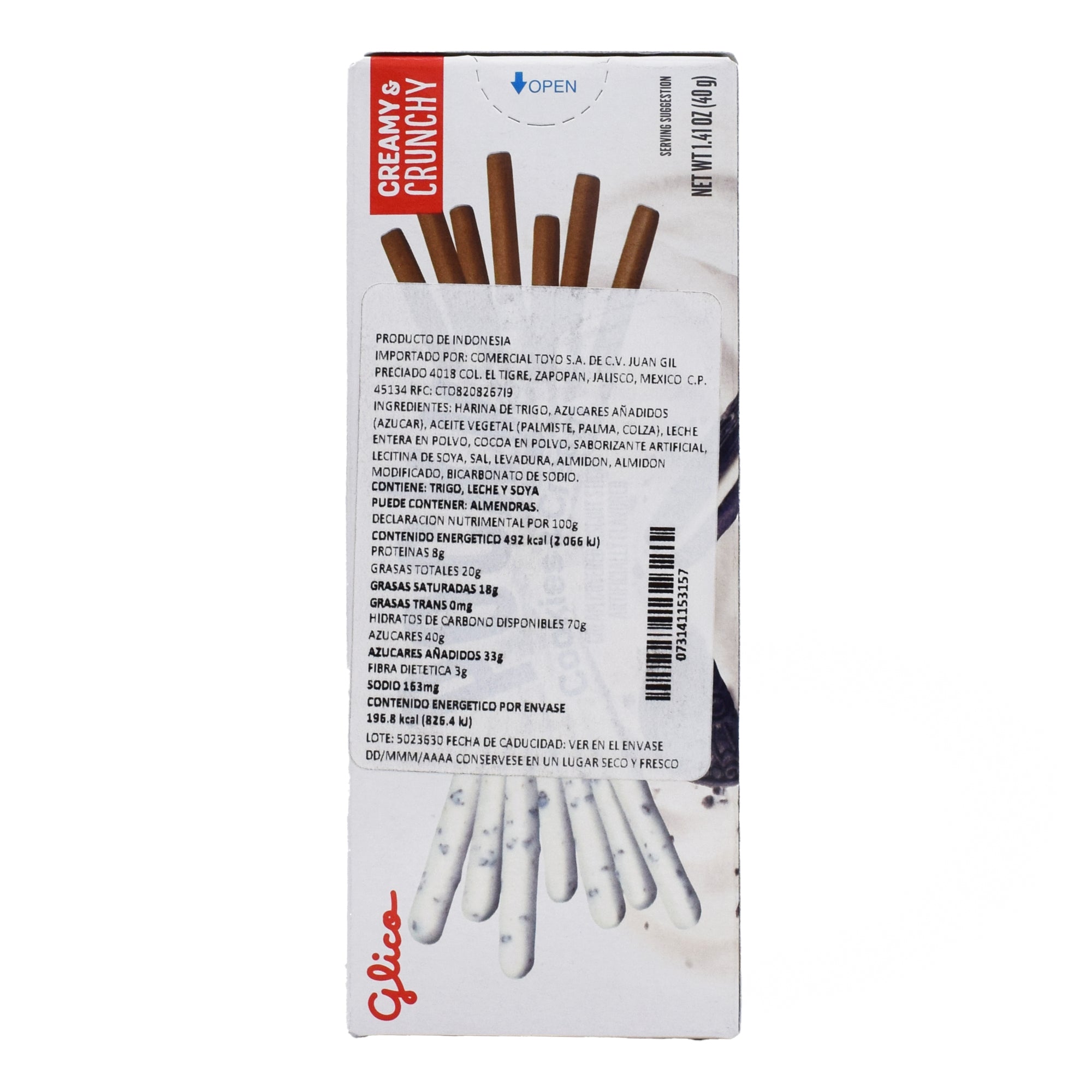 Palito De Galleta Pocky Cookies & Cream 40 G