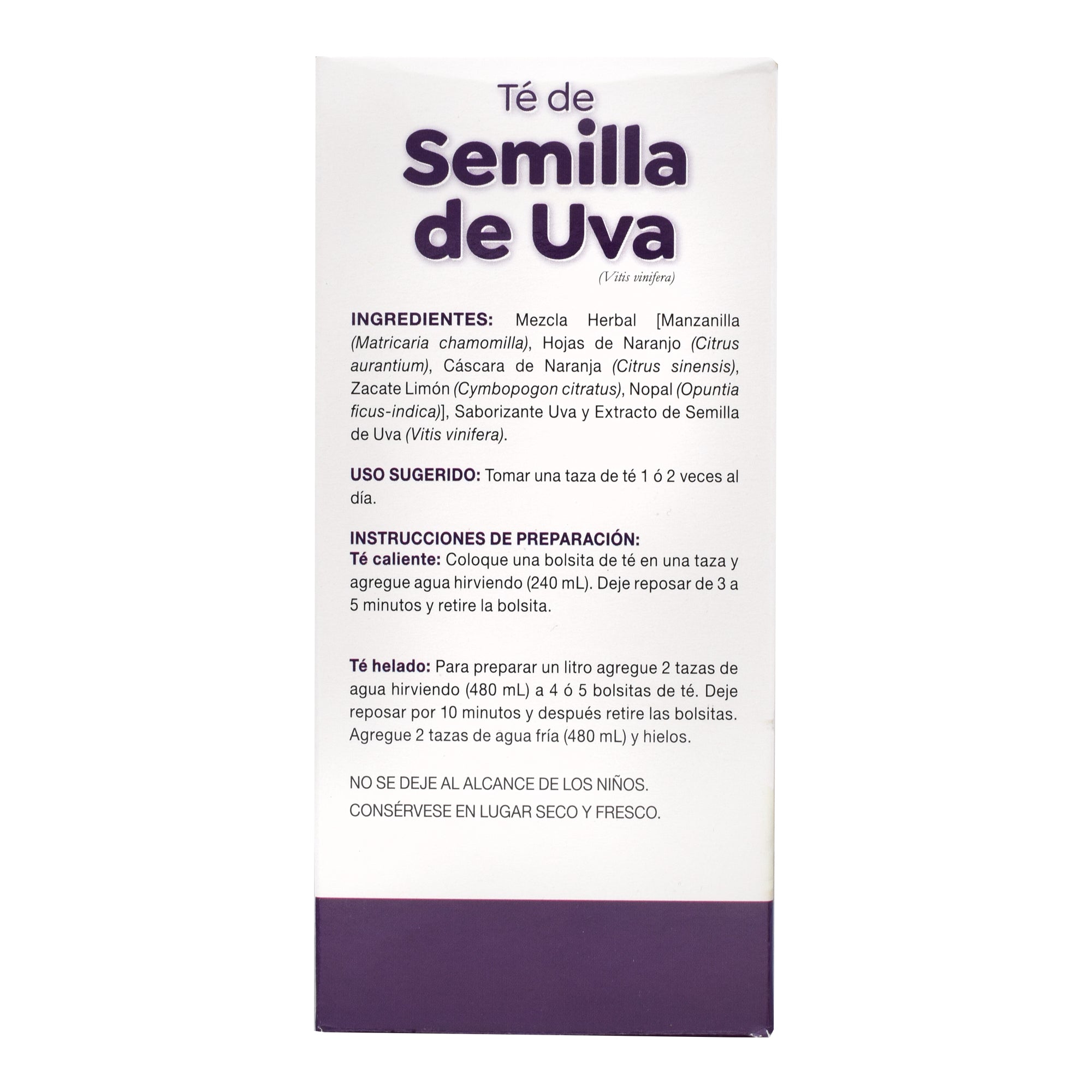 Te De Semilla De Uva 25 Bolsitas