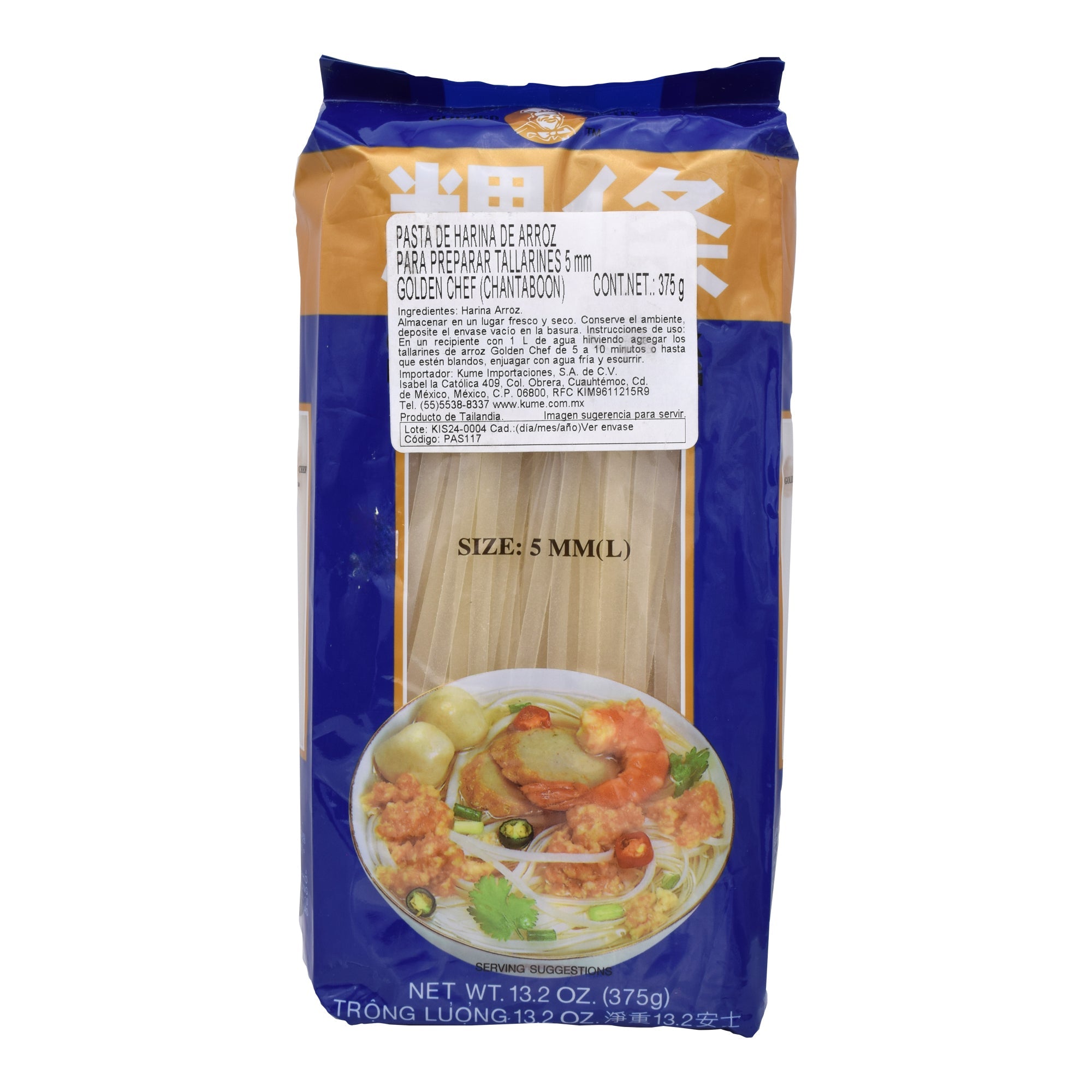Pasta Harina De Arroz Chantaboon 5mm 375 G