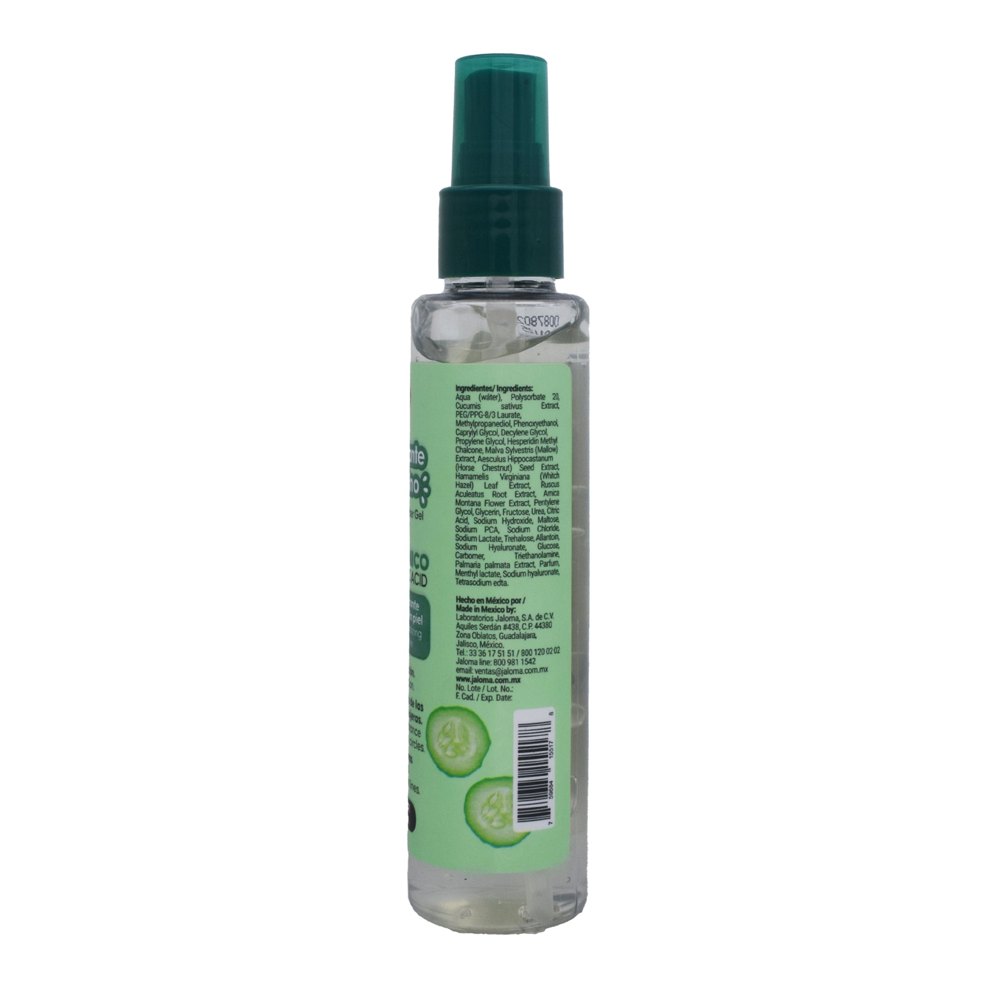Gel Facial Hidratante Con Pepino 120 Ml