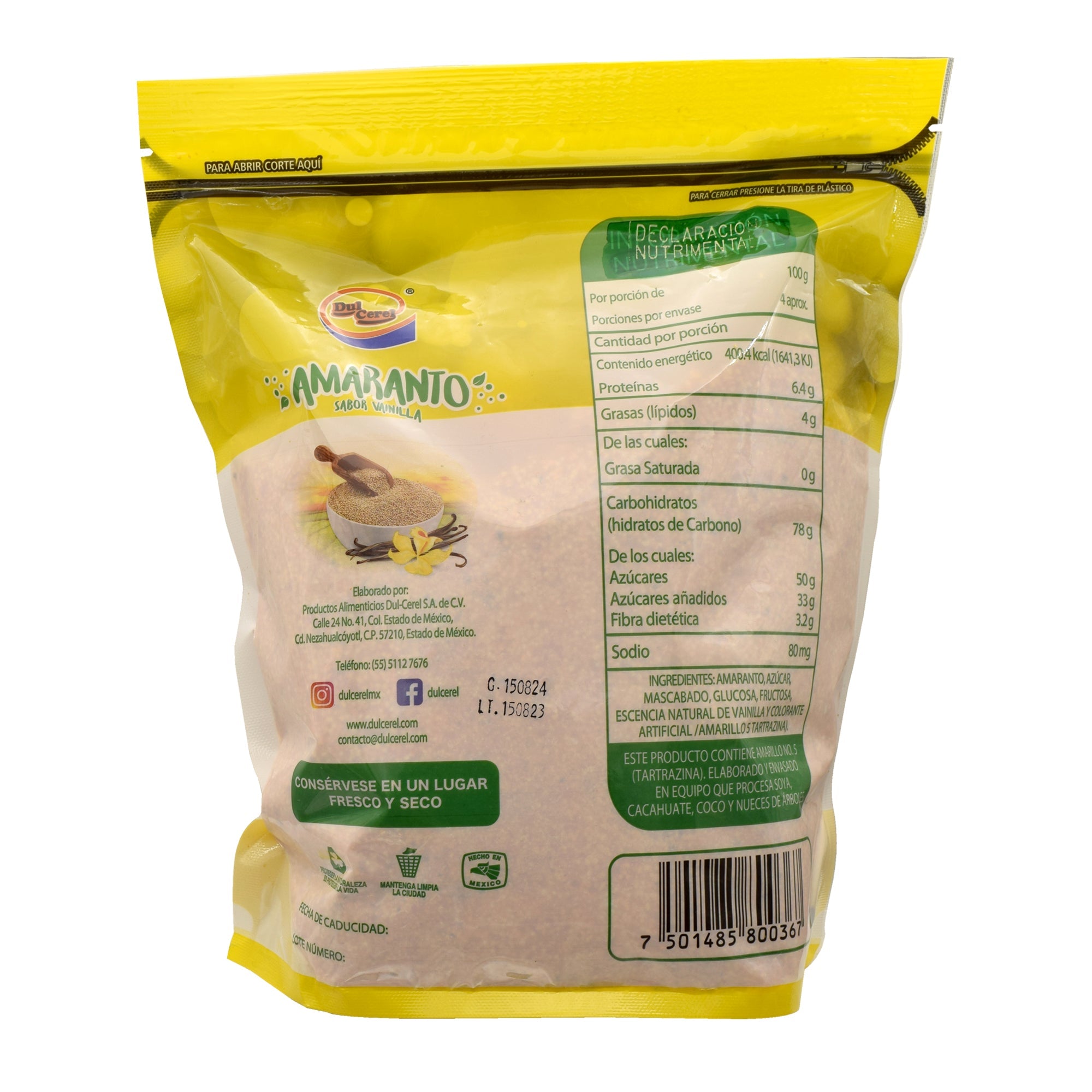 Amaranto Acaramelado Vainilla 400 G