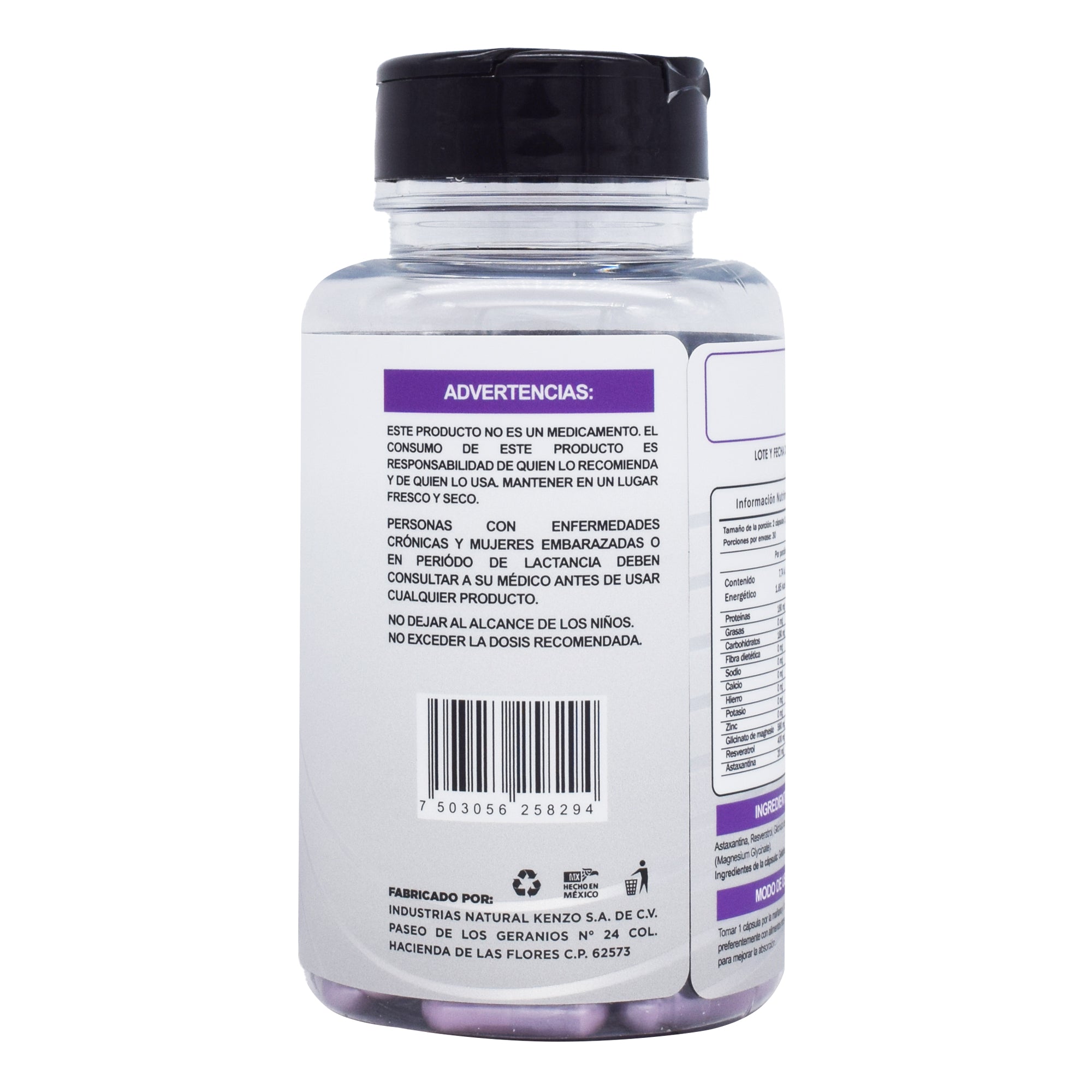 Astaxantina Glicinato De Magnesio Resveratrol 60 Cap