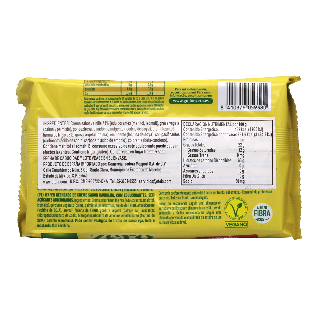 Galleta Barquillo Vainilla 180g