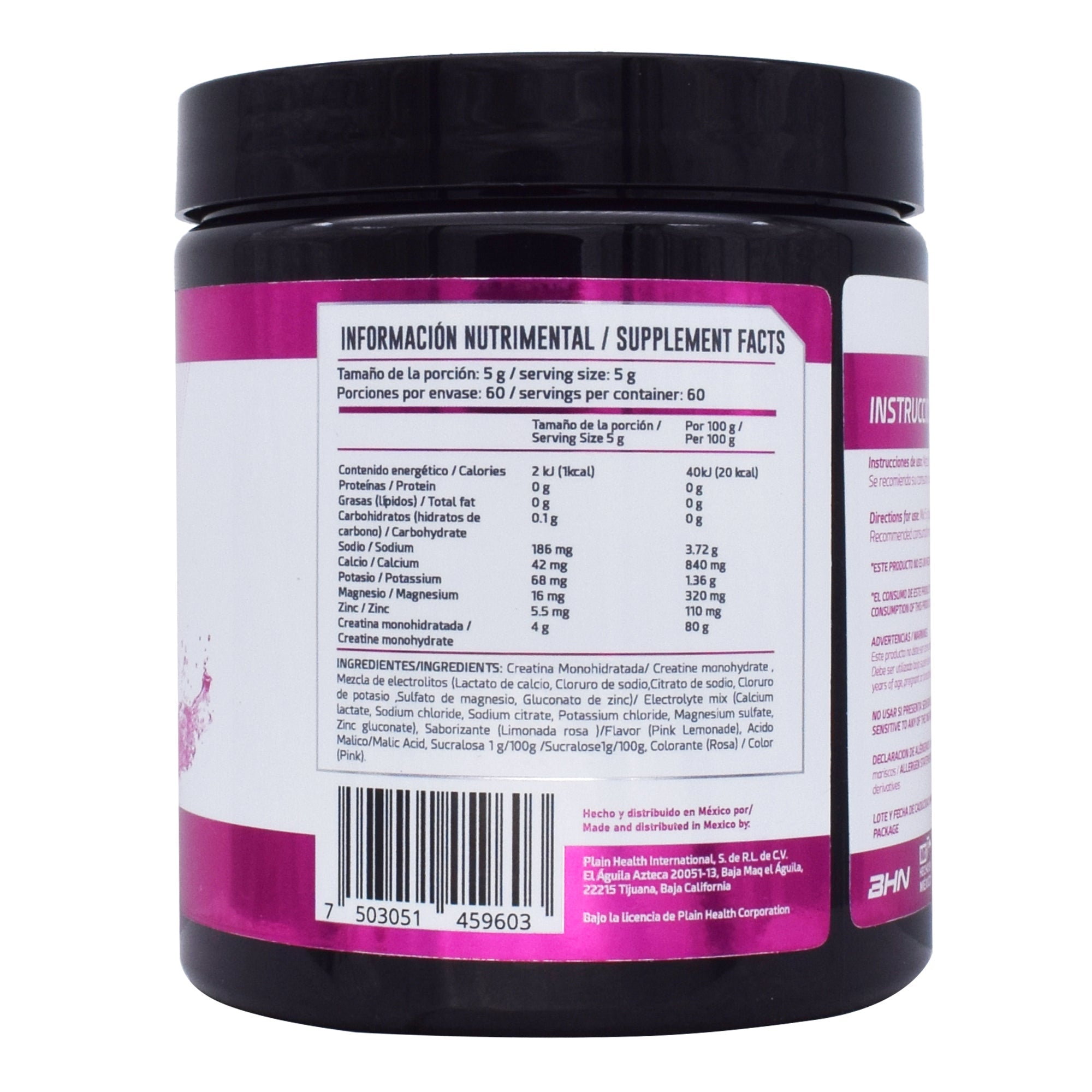 Creatine Electrolyte Sinergy Limonada Rosa 300 G