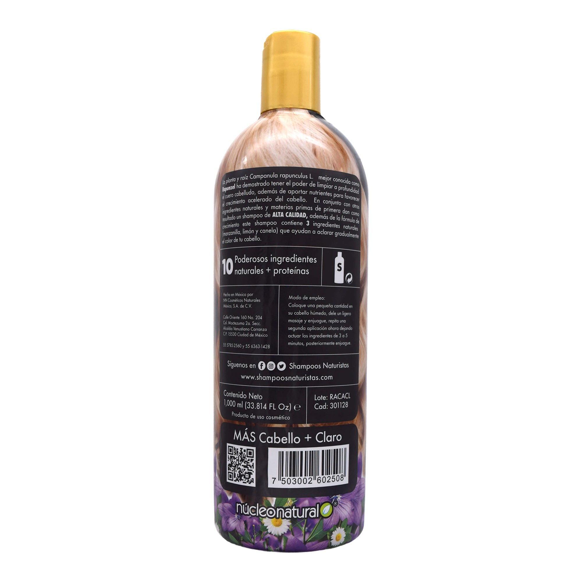 Shampoo Rapunzel Cabello Claro 1 L