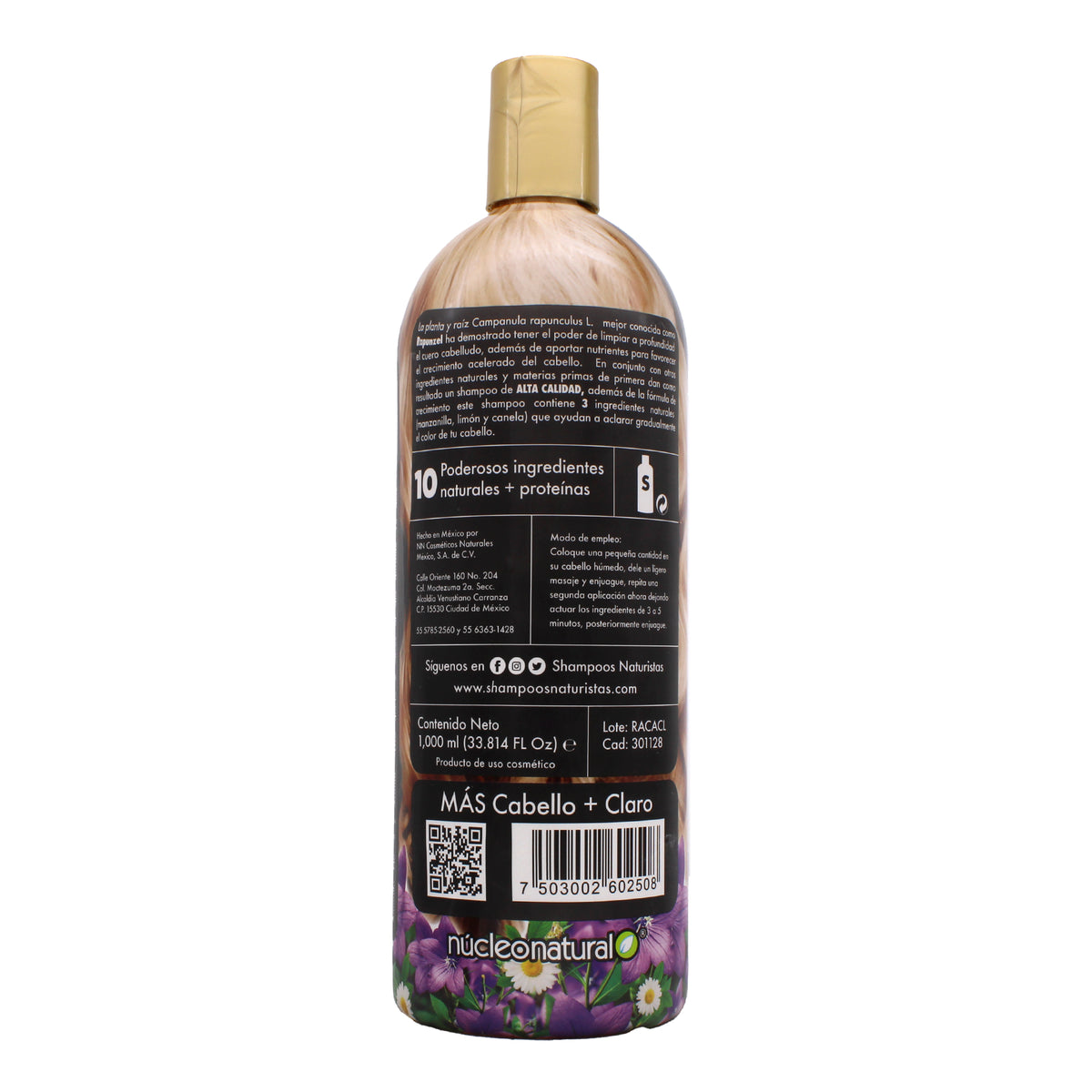 Shampoo Rapunzel Cabello Claro 1 L