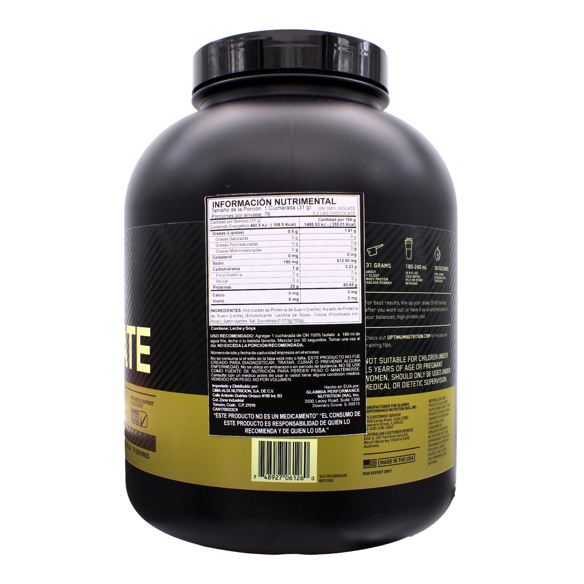 Proteina Gold Isolate Chocolate 2.36 Kg