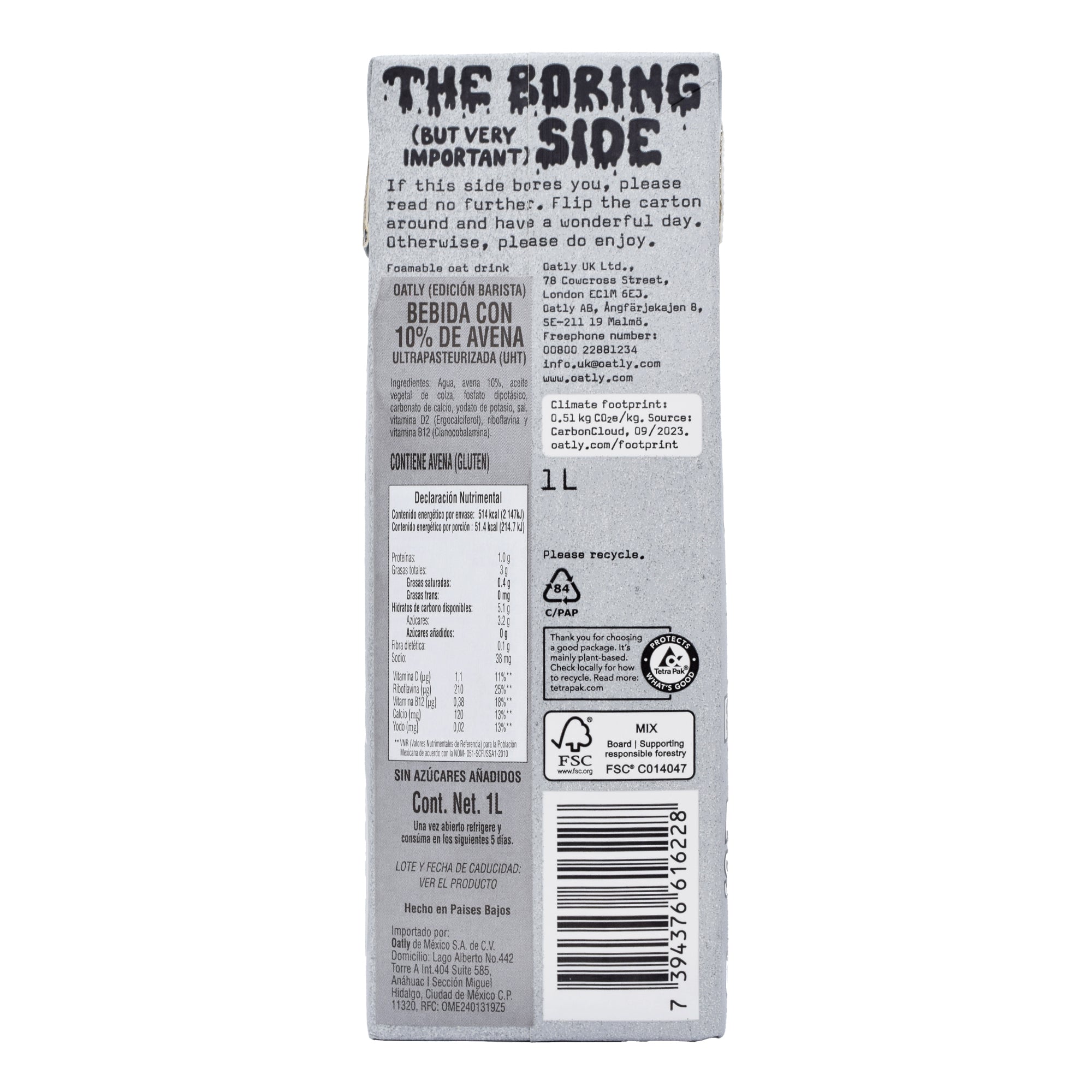 Bebida Avena Barista 1 L