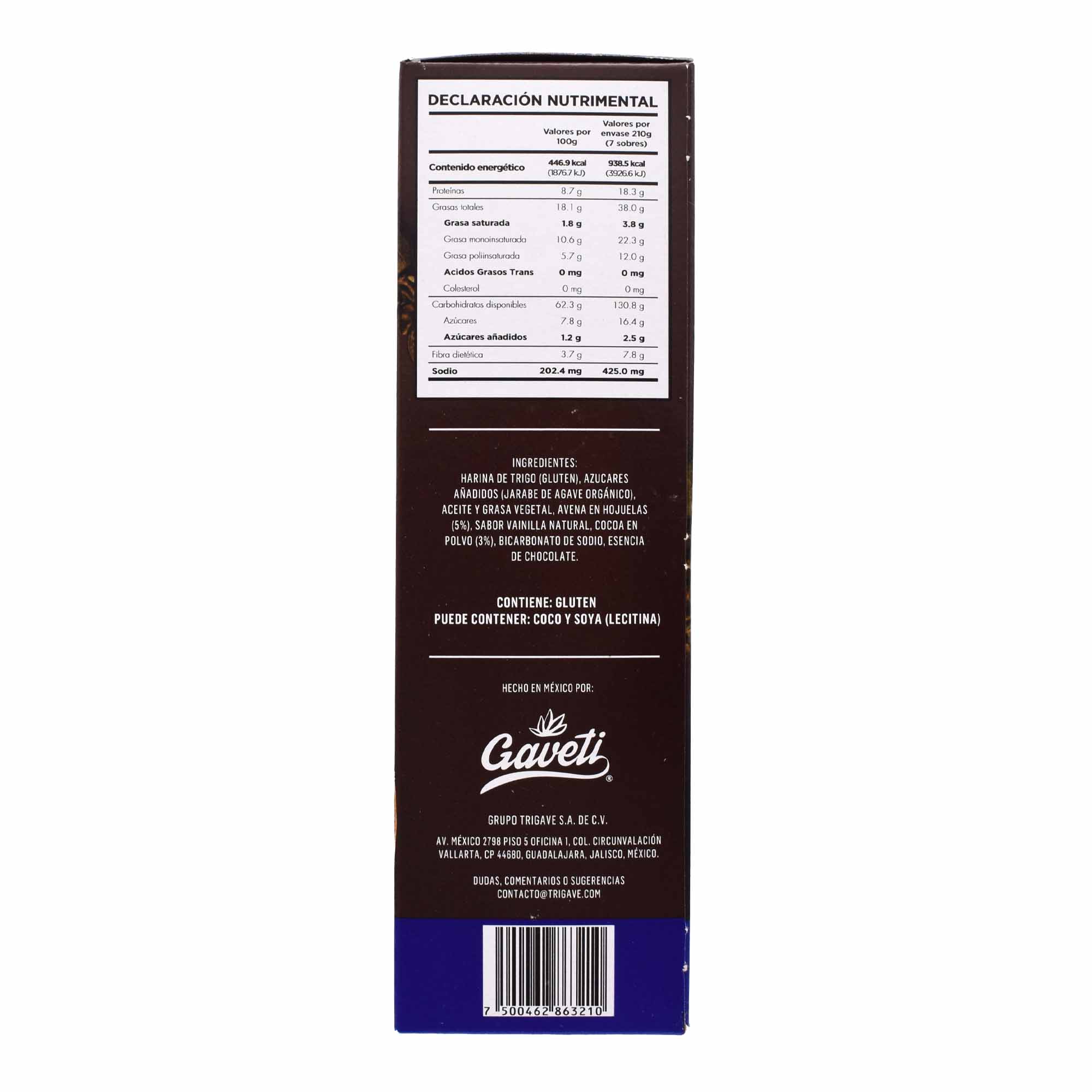Galleta Con Avena Sab Chocolate 210 G