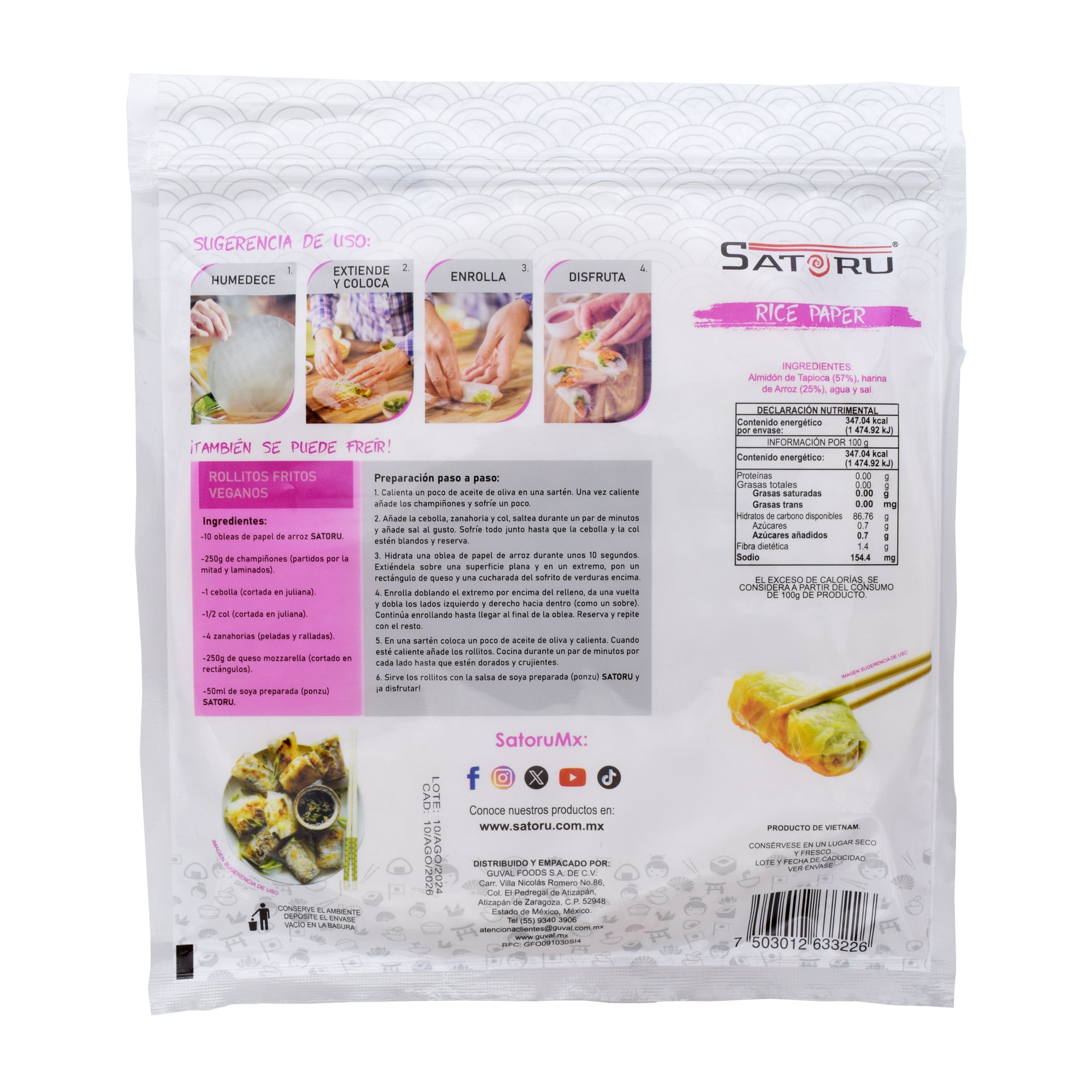 Papel De Arroz 10 Pza