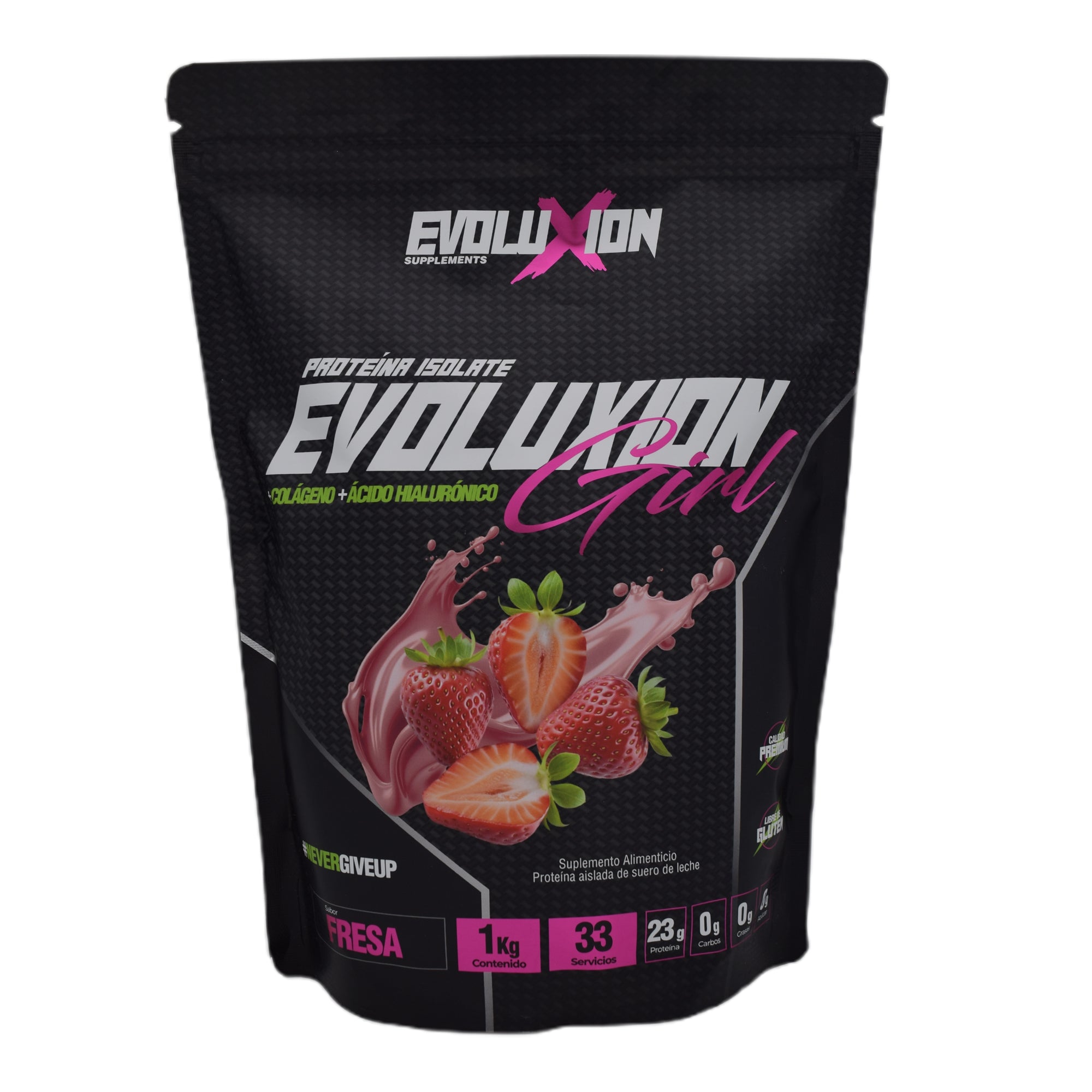 Proteina Isolate Colageno Acido Hialuronico Fresa 1 Kg