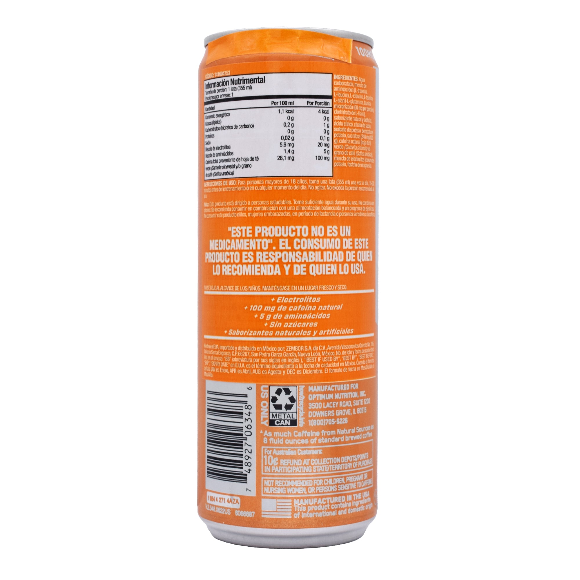 Amin.o. Electrolitos Duraznos 355 Ml