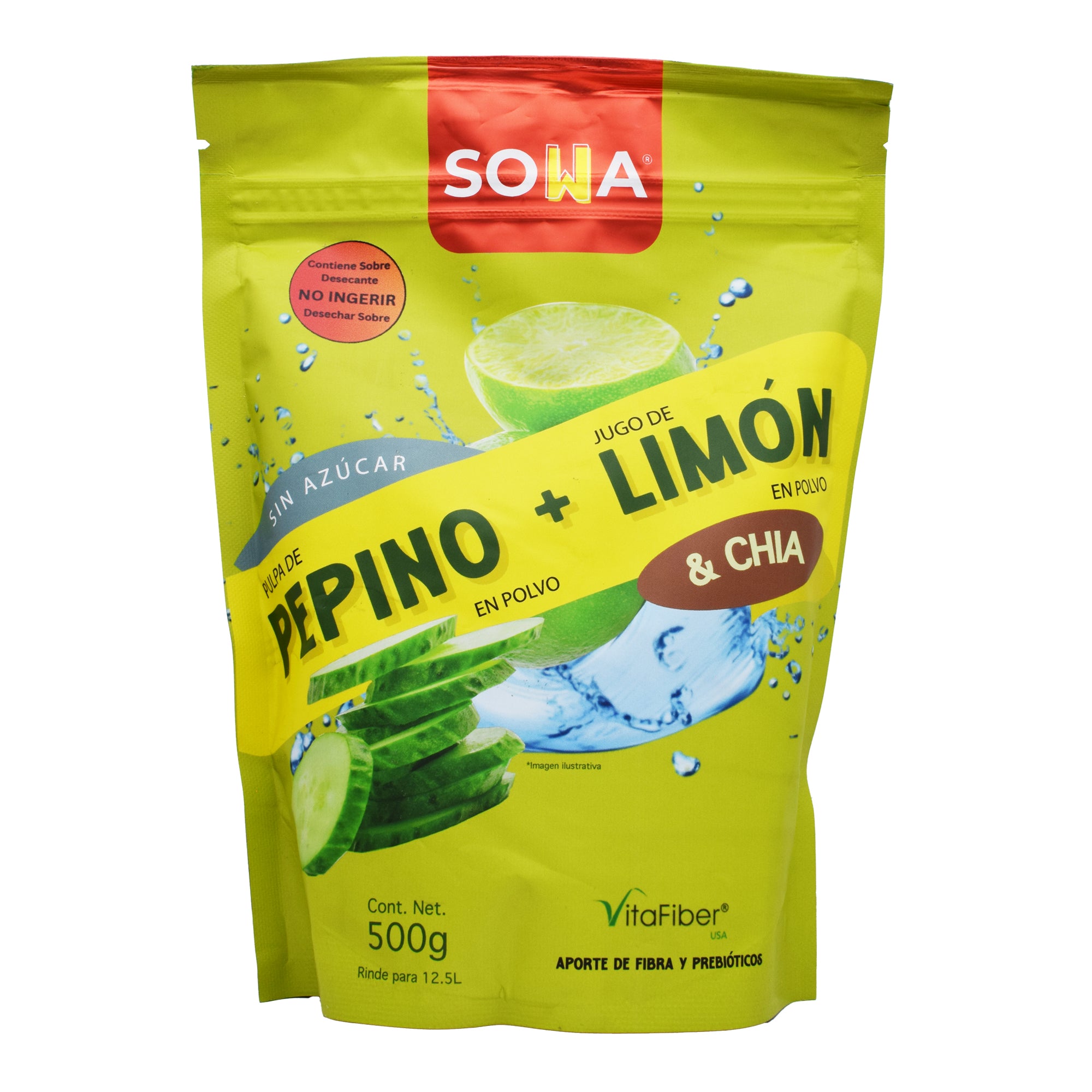 Pulpa Pepino Jugo De Limon Chia 500 G