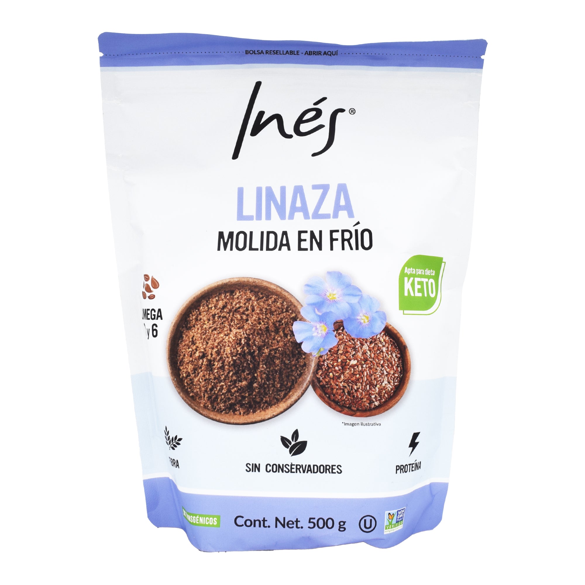 Linaza Molida En Frio 500 G