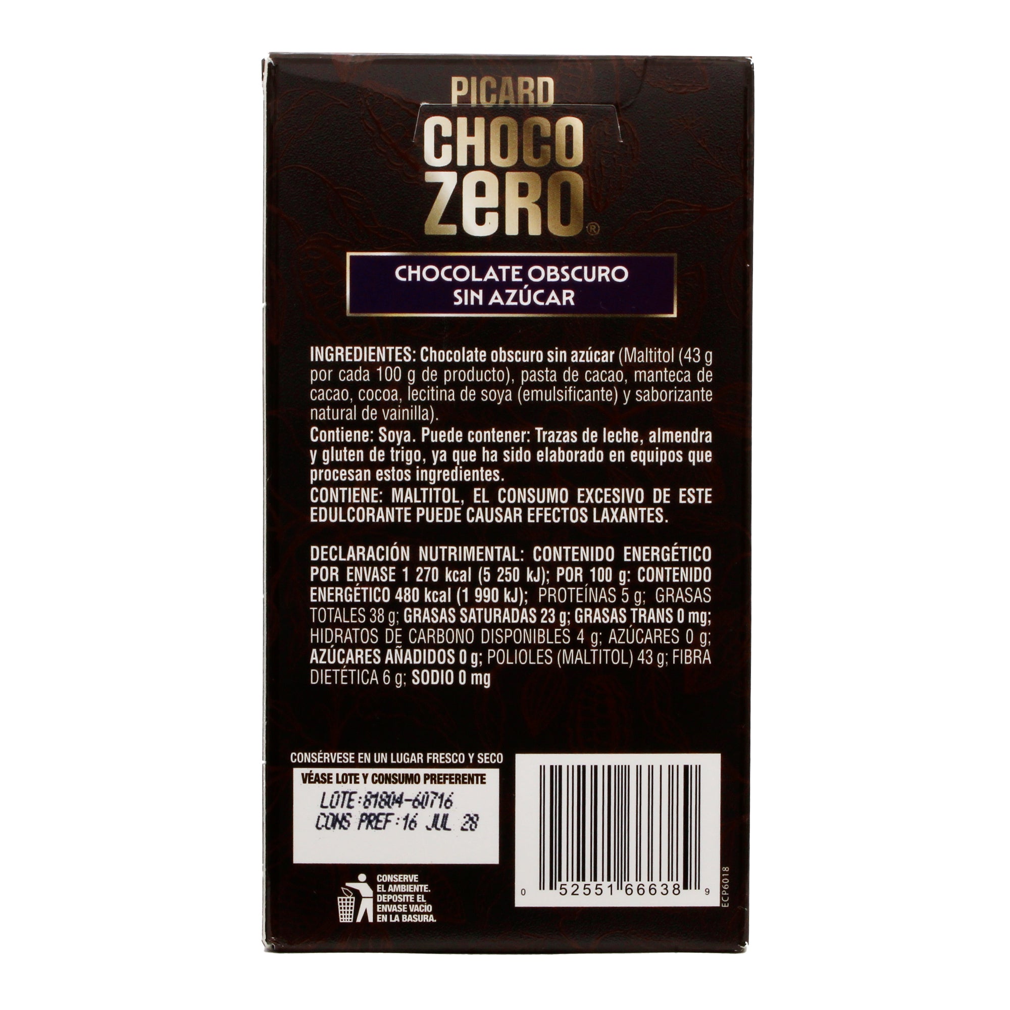 Barra De Chocolate 22 G (Paquete 12)