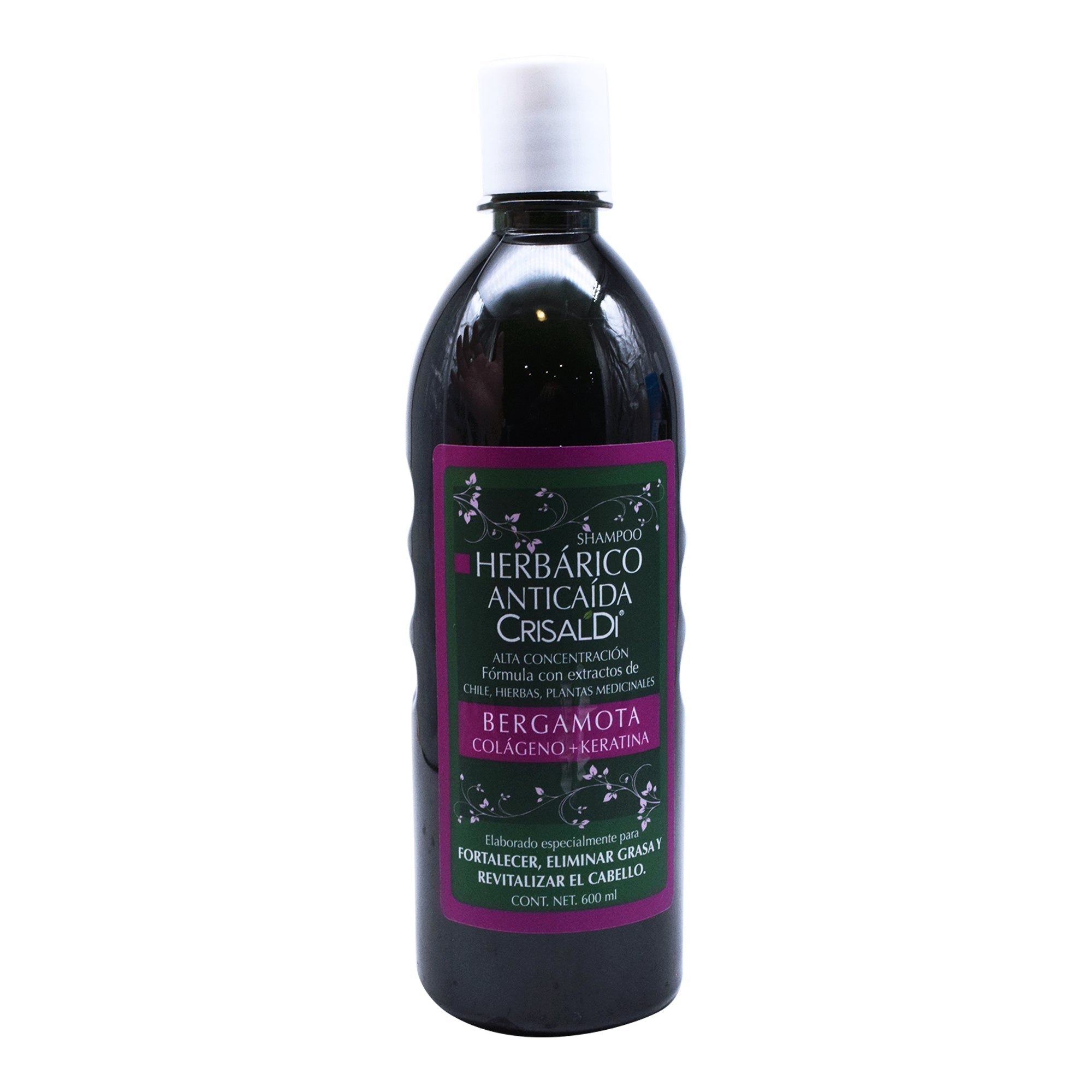 Shampoo Anticaida Con Bergamota Colageno Y Queratina 600 Ml