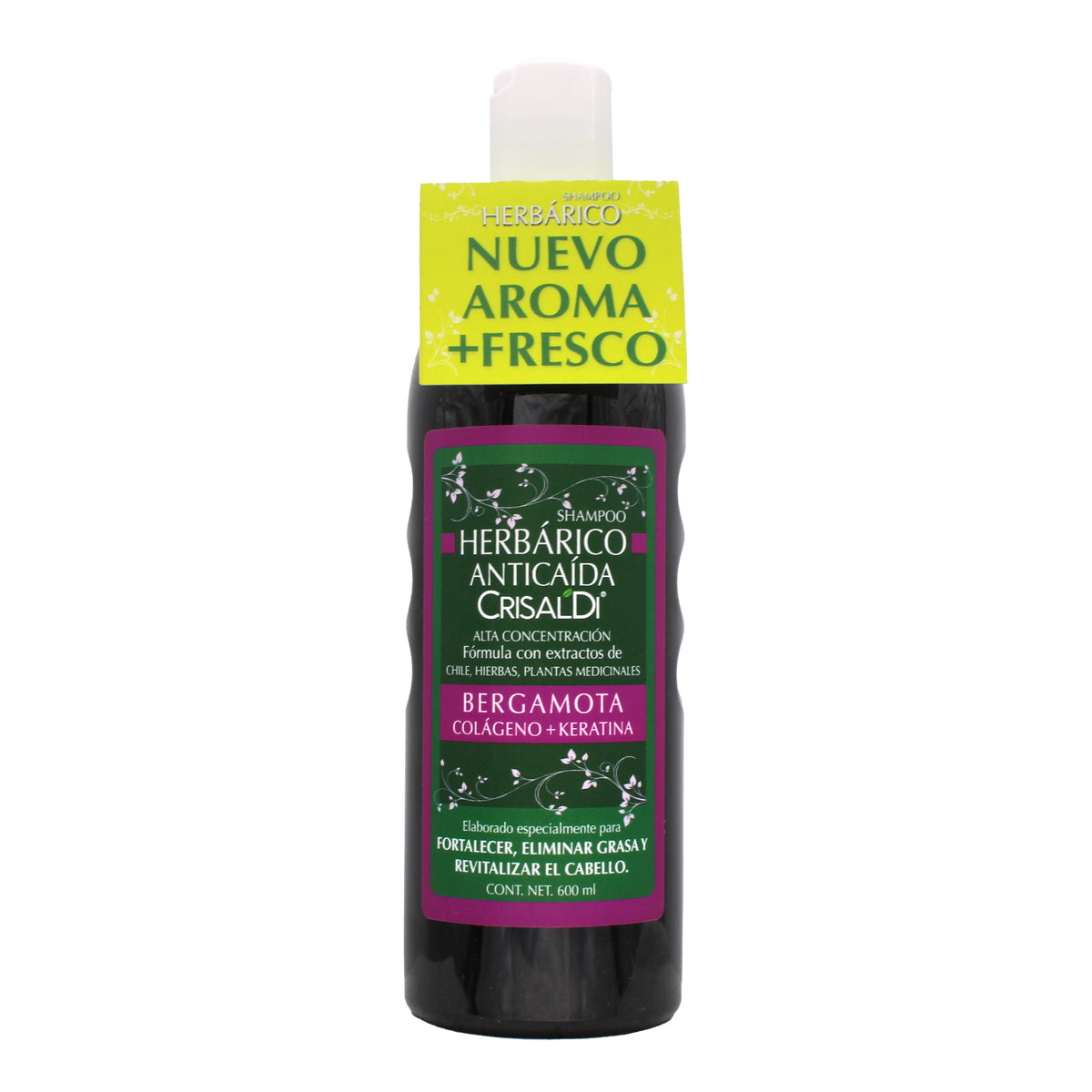 Shampoo Anticaida Con Bergamota Colageno Y Queratina 600 Ml